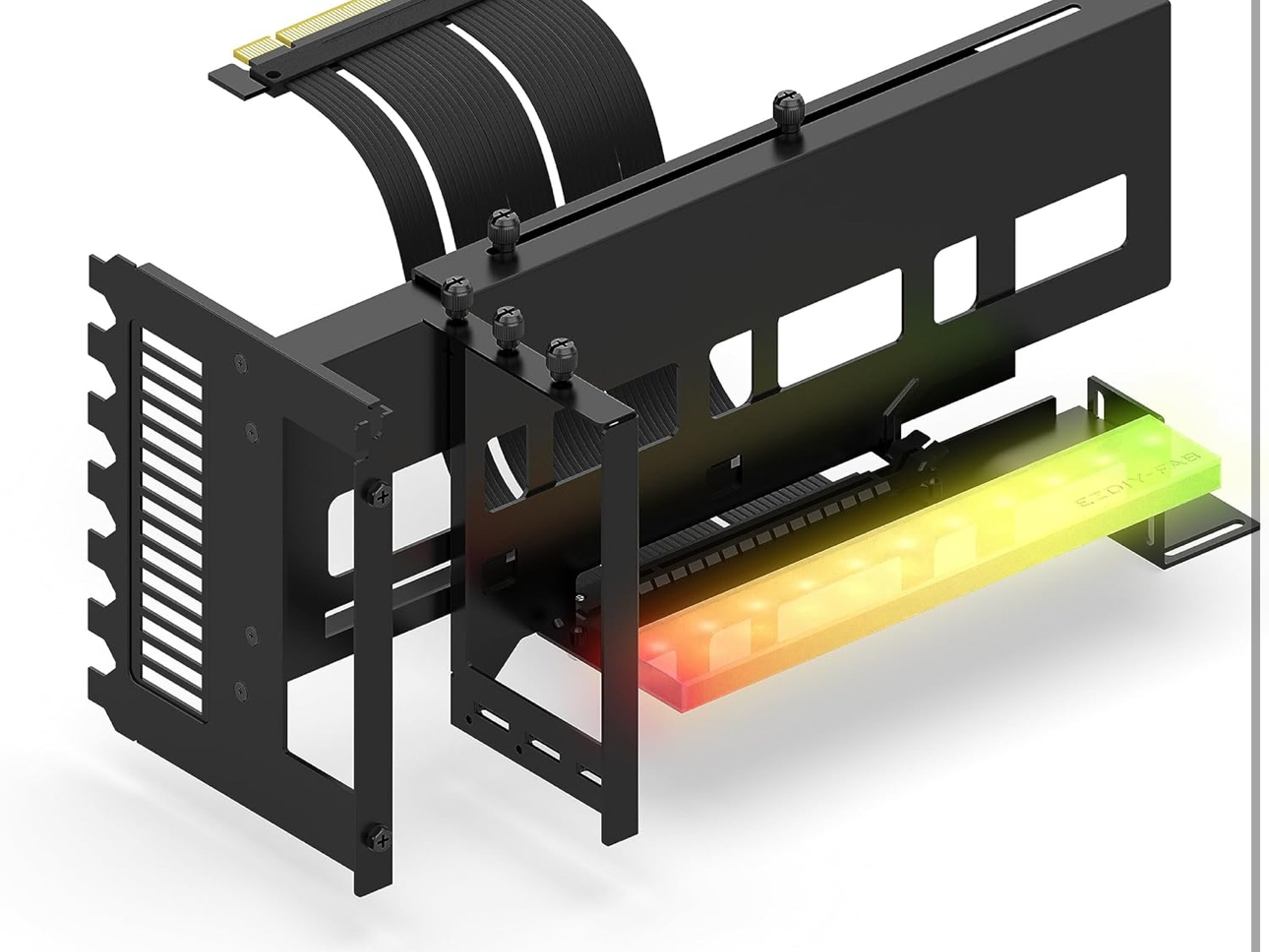 Black EZDIY-FAB Vertical GPU mount