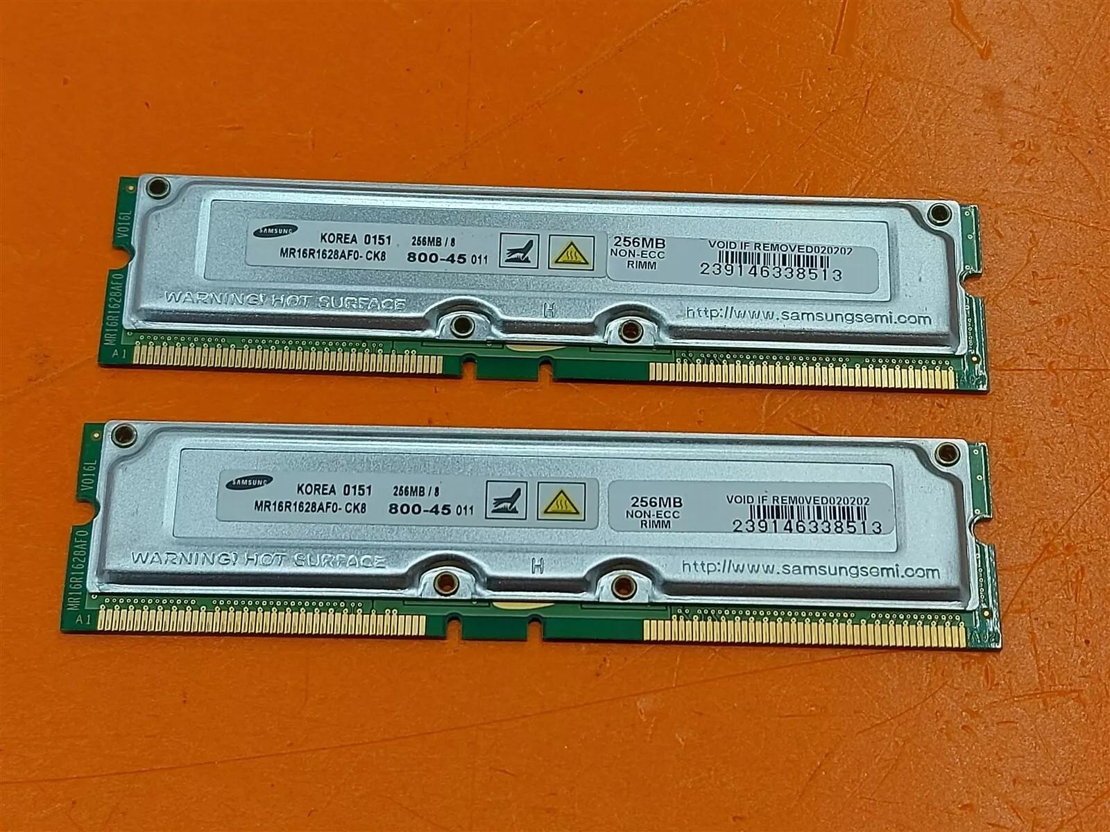 Samsung MR16R1628AF0-CK8 Desktop Memory RAM 256MB x 2 Sticks