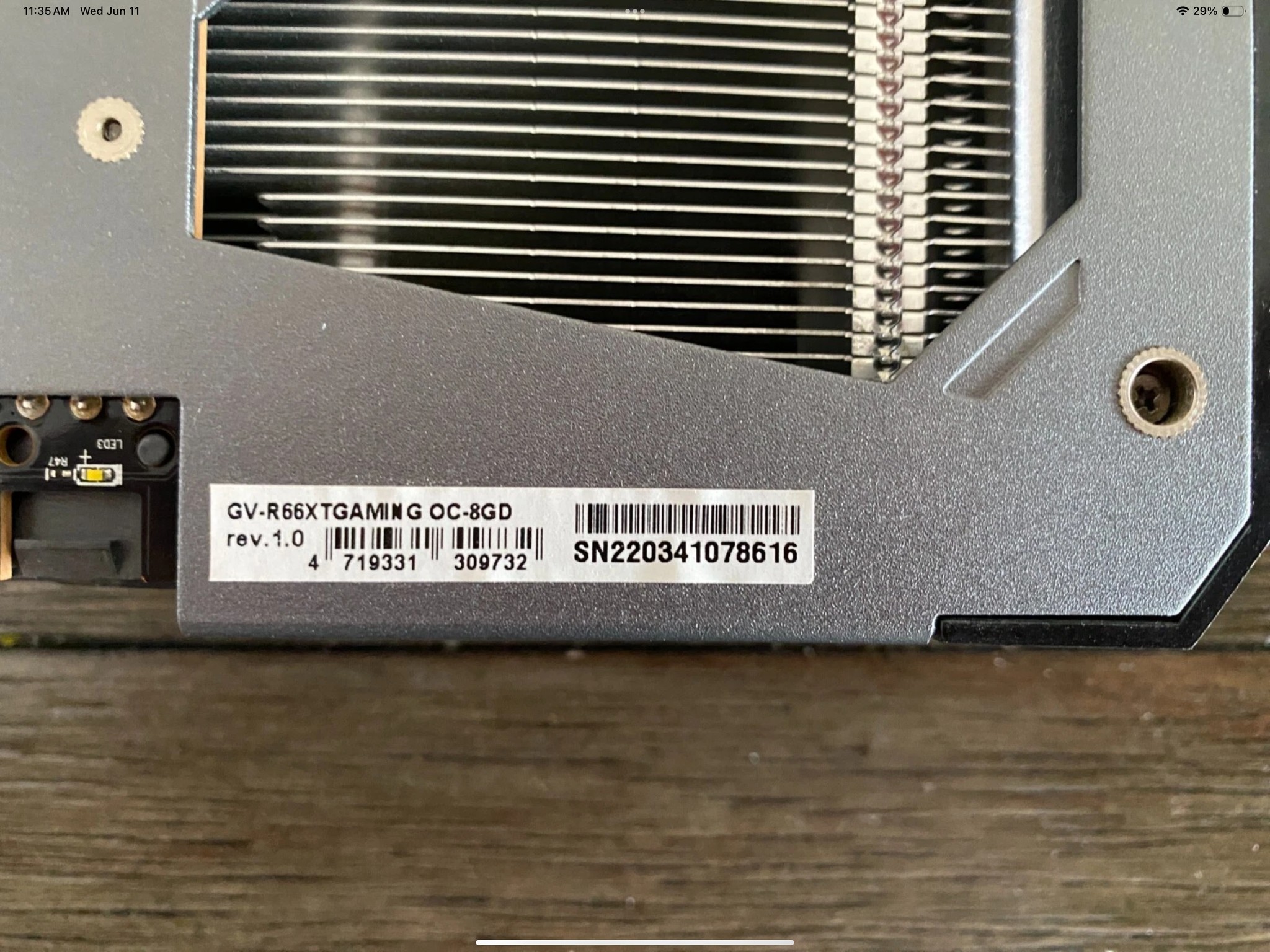 Gigabyte Radeon RX 6600 XT OC 8GB GPU