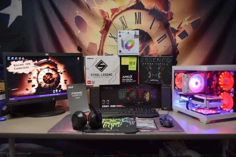 Gaming PC Intel I 5- 12500 Ram 16GB GPU RX9060 8 GB Steel Legends  1 TB + extras
