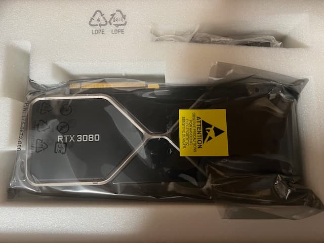 NVIDIA GeForce RTX 3080 Founders Edition Dual Fan 10GB GDDR6X PCIe 4.0 Graphics Card
