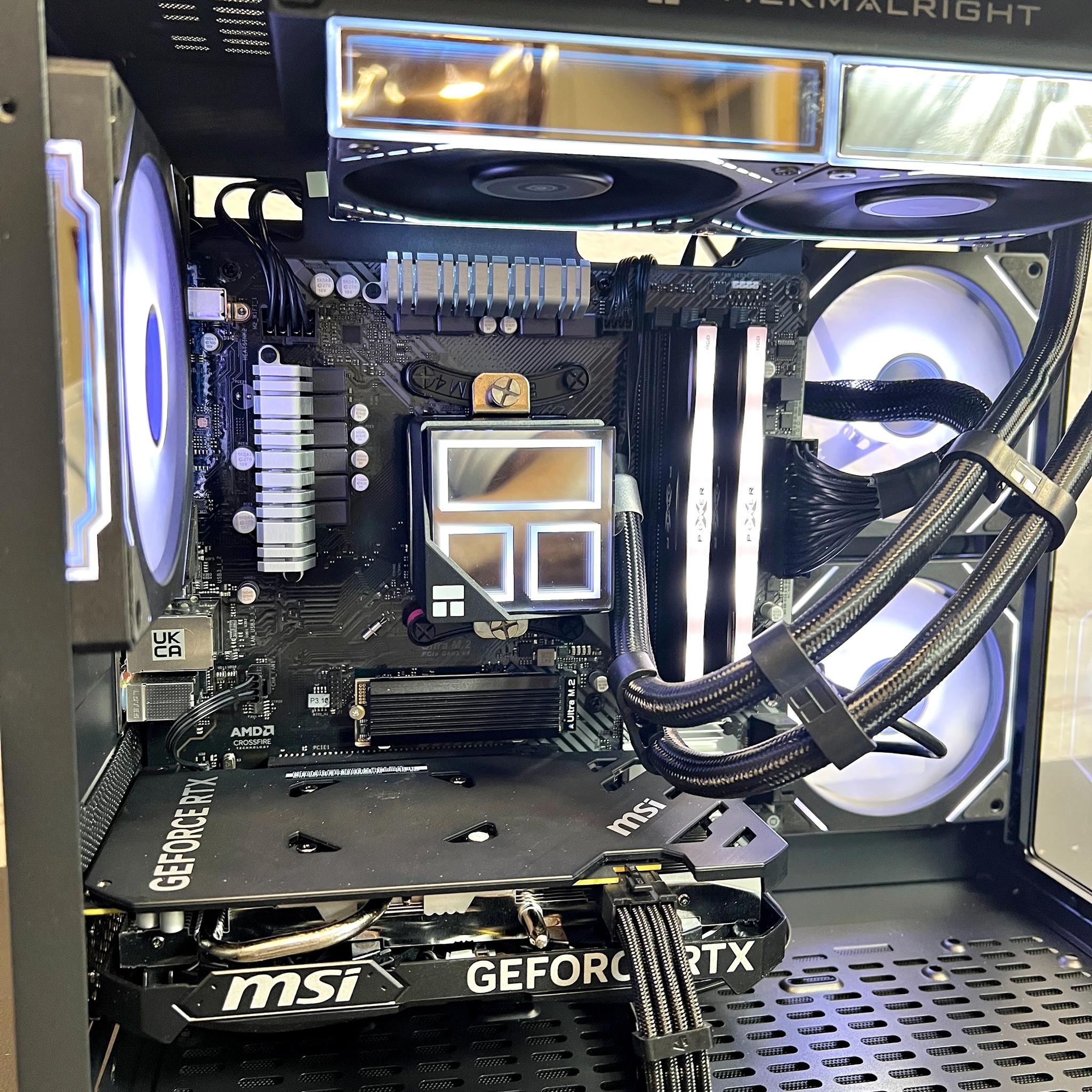 Liquid Cooled RTX 4060 Ryzen 5 5500 16GB RAM 1TB M.2 Gaming PC