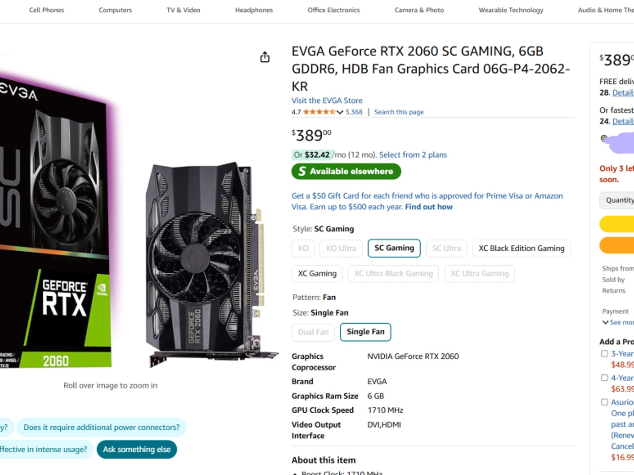 |GOOD CONDITION| NVIDIA GEFORCE RTX 2060