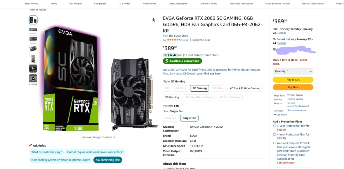 |GOOD CONDITION| NVIDIA GEFORCE RTX 2060
