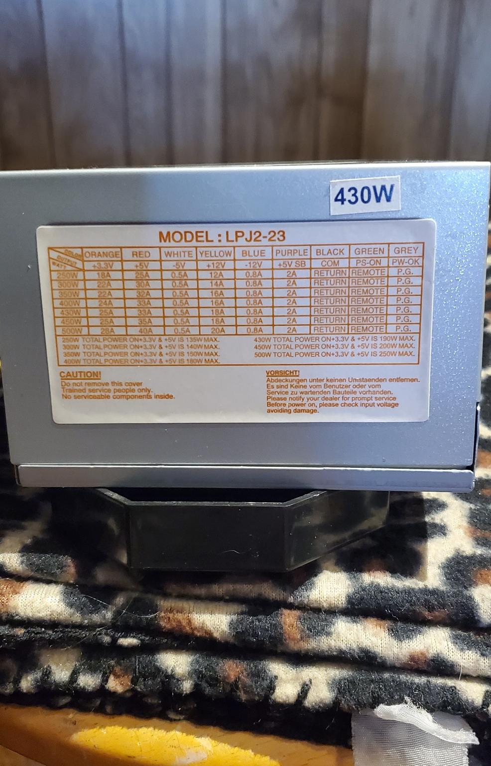 Linkworld 430w Power Supply