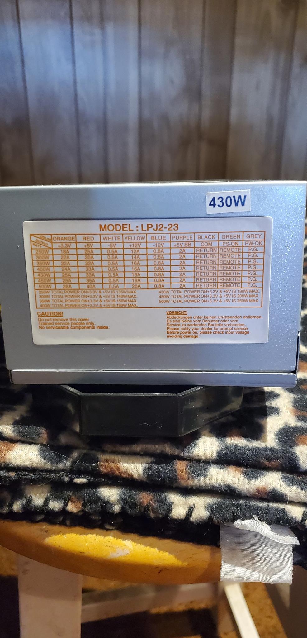 Linkworld 430w Power Supply