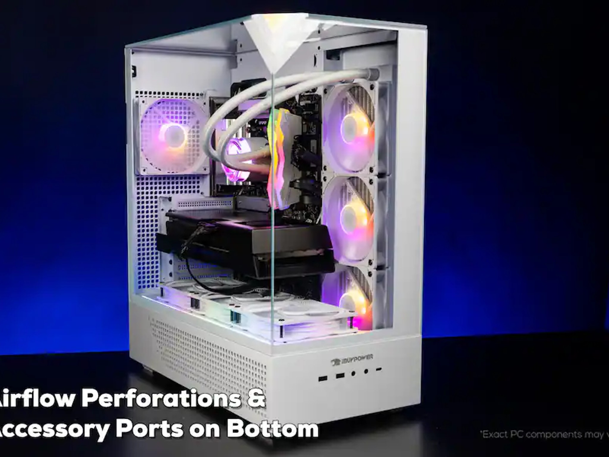 iBUYPOWER Gaming PC RTX 5070 12GB Ryzen 9 9900X 32GB DDR5 2TB NVMe Win11 White