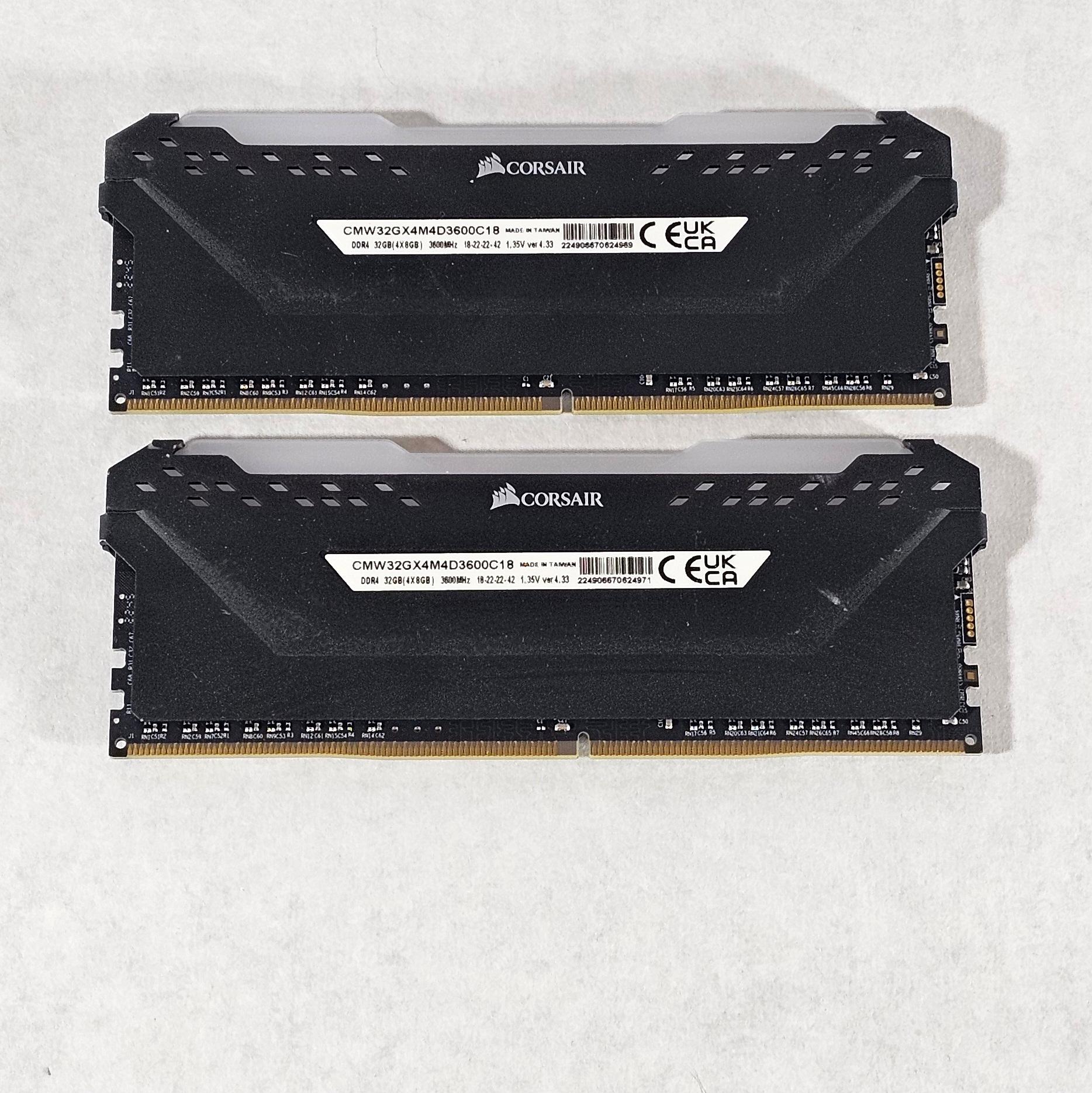 16GB DDR4 (2x8GB) 531 CL18 3600MT/s Corsair Vengeance RGB Pro SL