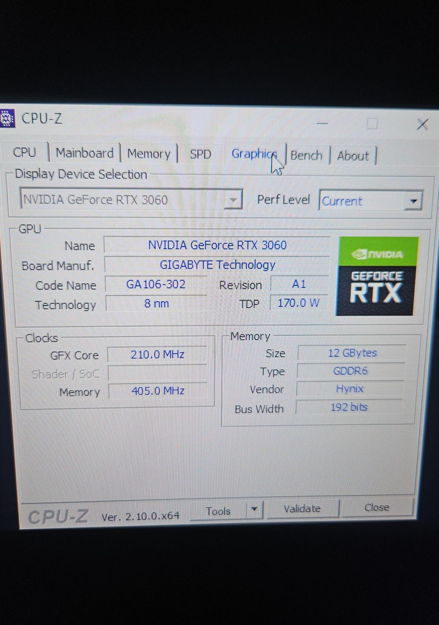 Gigabyte WINDFORCE OC Rev 2.0 GeForce RTX 3060 12GB