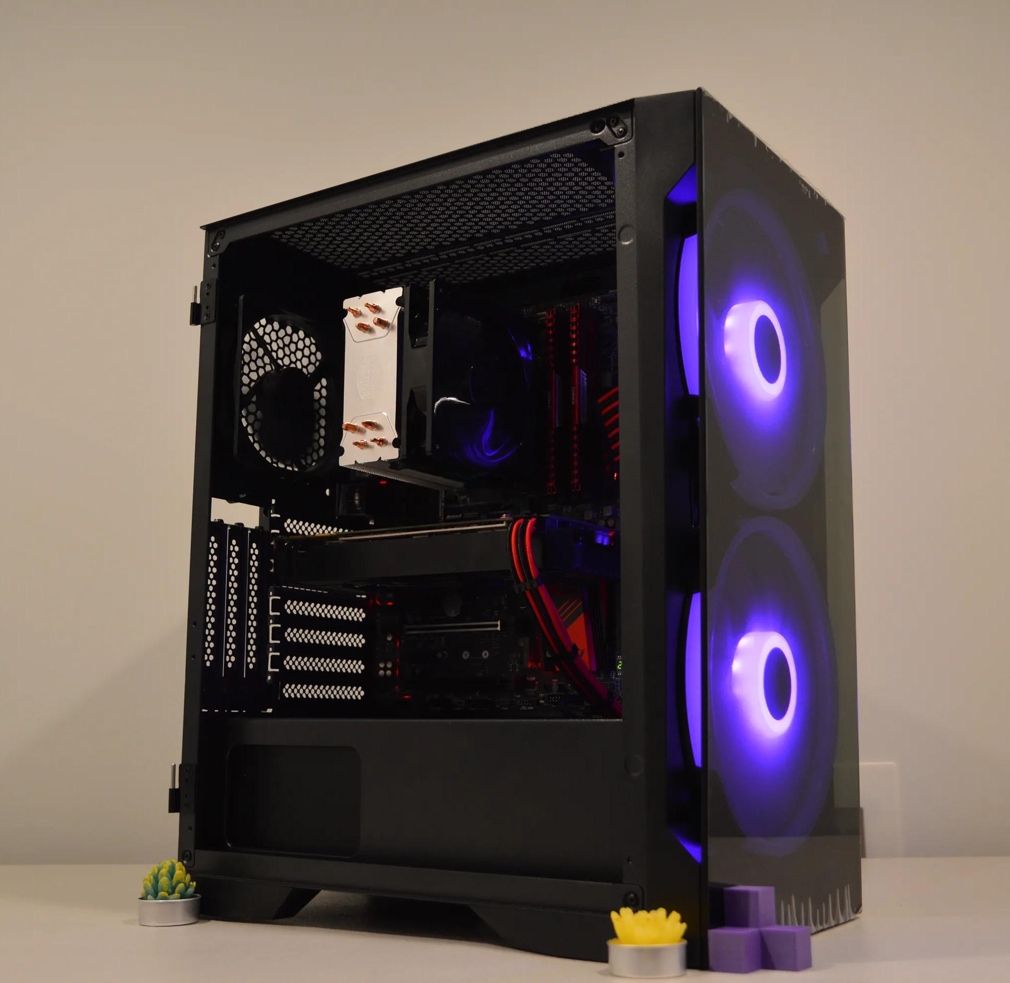 ⚫️🔴 Midnight Cherry 🔴⚫️ | Intel i5-6600K | NVIDIA GTX 1070 8GB | 16GB RAM | 256GB SSD + 1TB HDD |