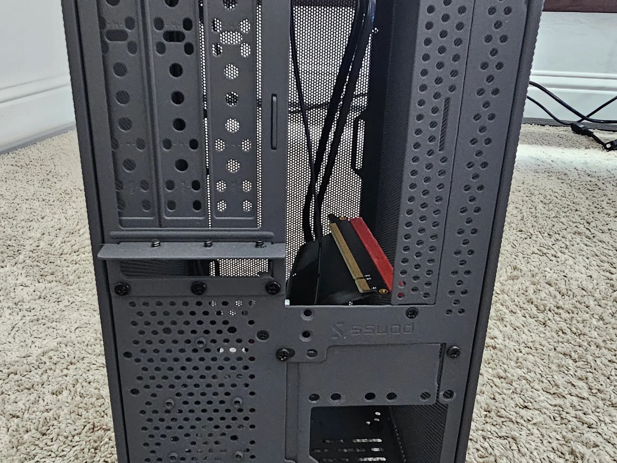 SSUPD Meshroom S Mini-ITX SFF Case - Full mesh Side Panel with PCIe 4.0 Riser Cable (Gray)