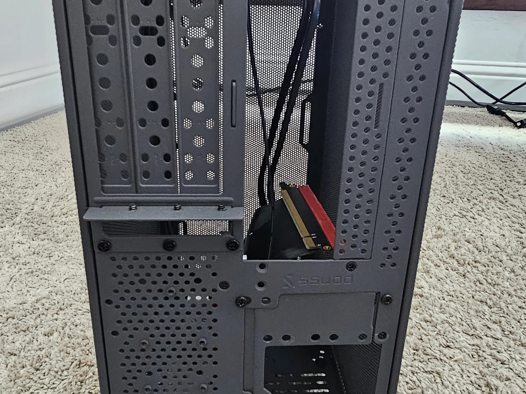 SSUPD Meshroom S Mini-ITX SFF Case - Full mesh Side Panel with PCIe 4.0 Riser Cable (Gray)
