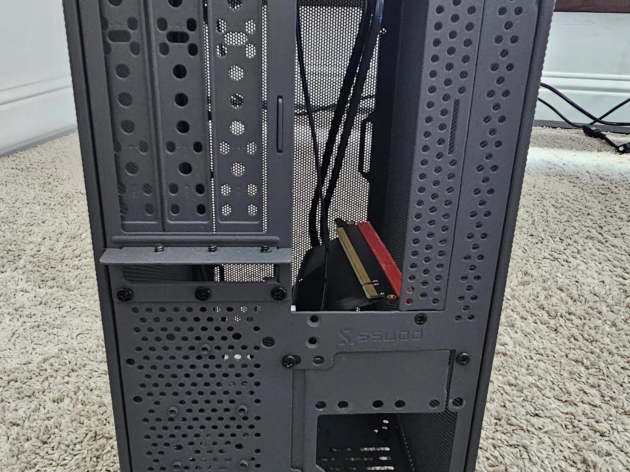SSUPD Meshroom S Mini-ITX SFF Case - Full mesh Side Panel with PCIe 4.0 Riser Cable (Gray)