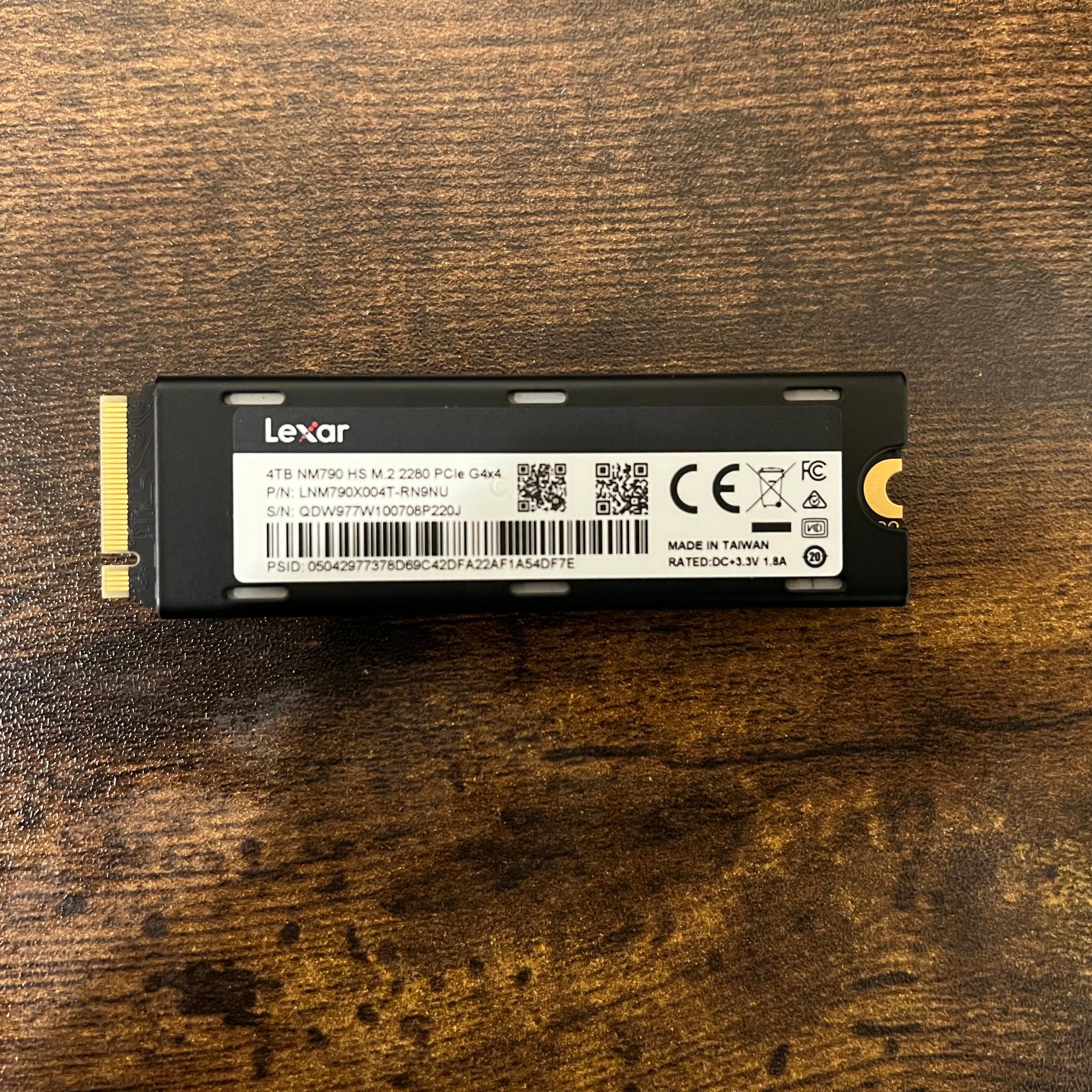 Lexar 4TB Gen 4.0 x 4 NM790 2280mm M.2 NVMe SSD Brand New in Box