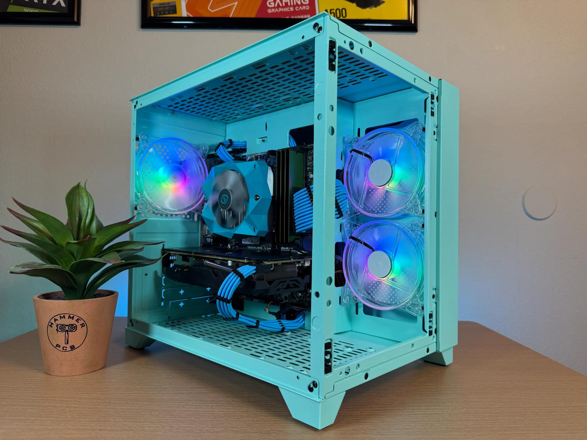 ❄️🩵MINT Themed Gaming PC❄️🩵| Windows 11, Intel i5, RX 580 | Fortnite, GTA V, Valorant, More!
