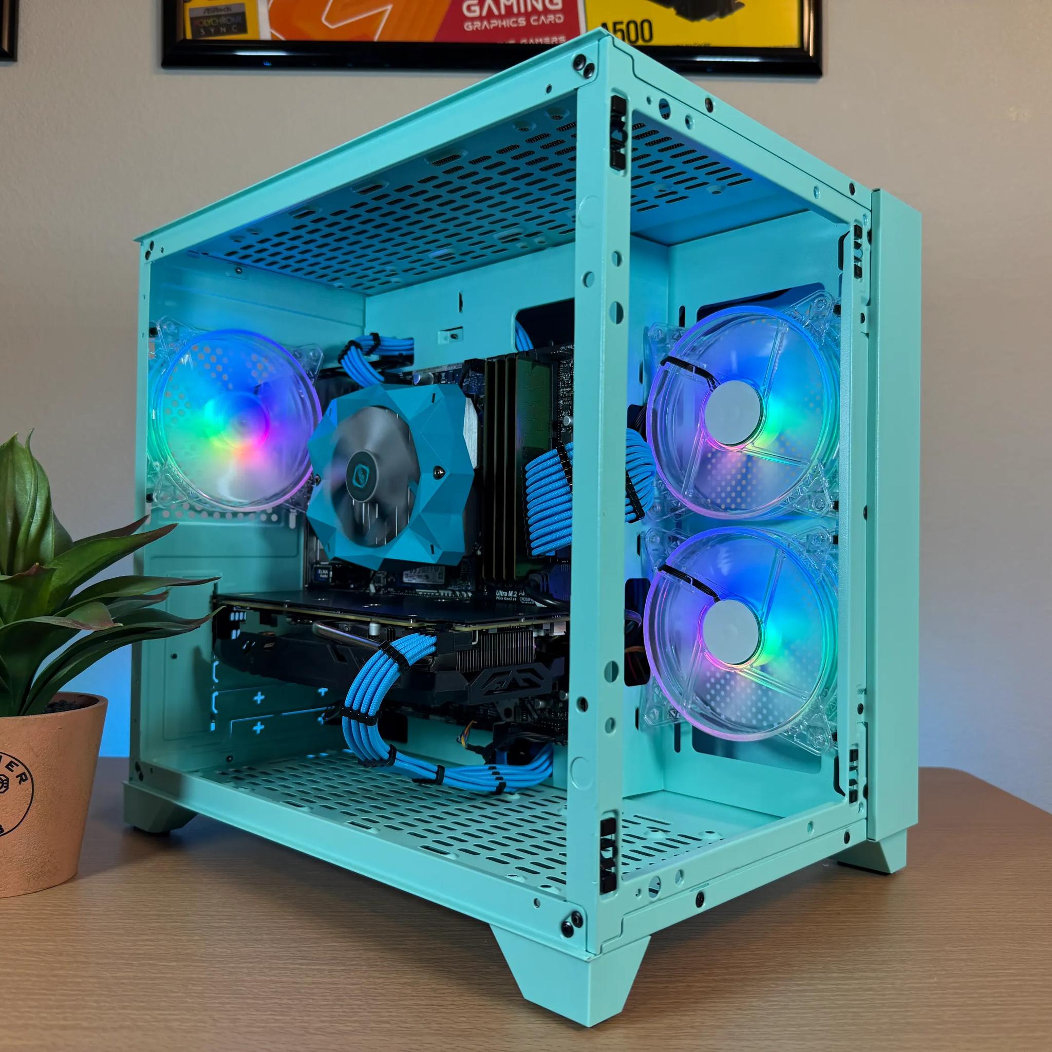 ❄️🩵MINT Themed Gaming PC❄️🩵| Windows 11, Intel i5, RX 580 | Fortnite, GTA V, Valorant, More!