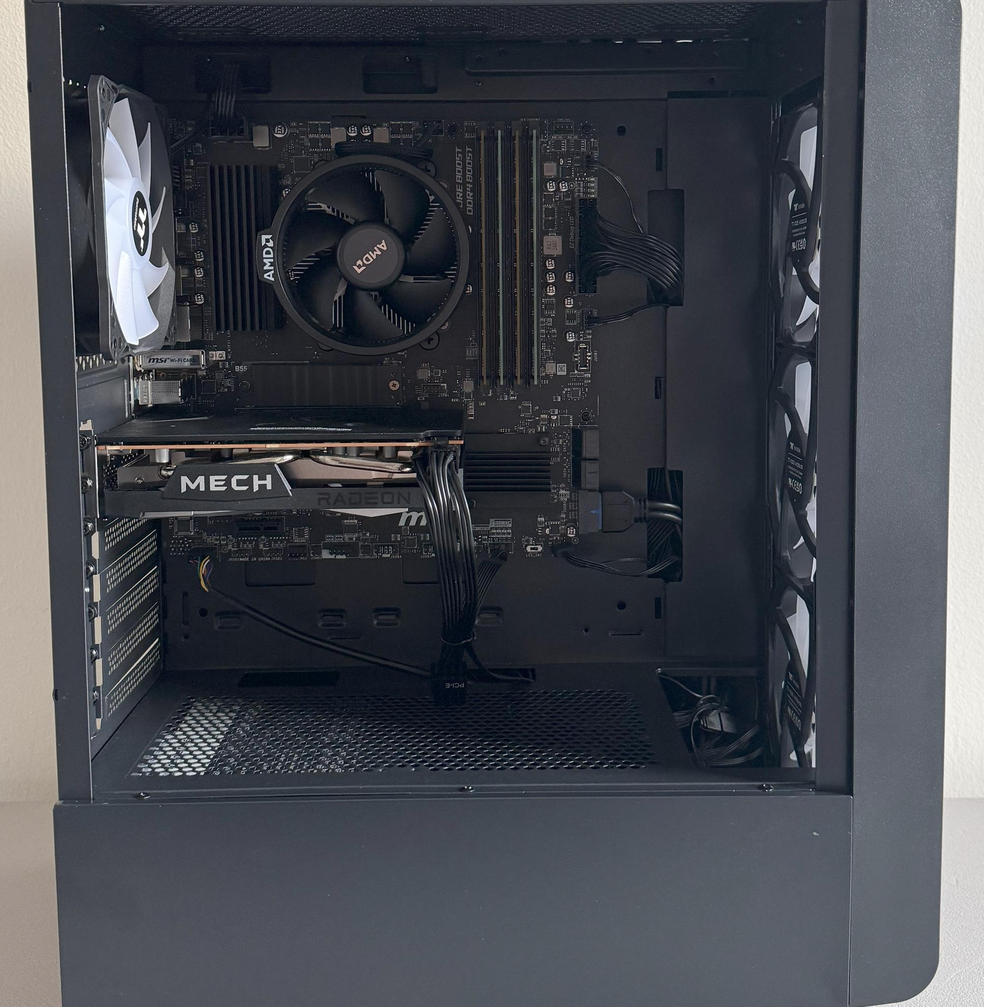 AMD Ryzen 5 5600GT Gaming PC Radeon RX 6500 XT MSI B550 32GB DDR4 1TB NVMe SSD Thermaltake ARGB Case