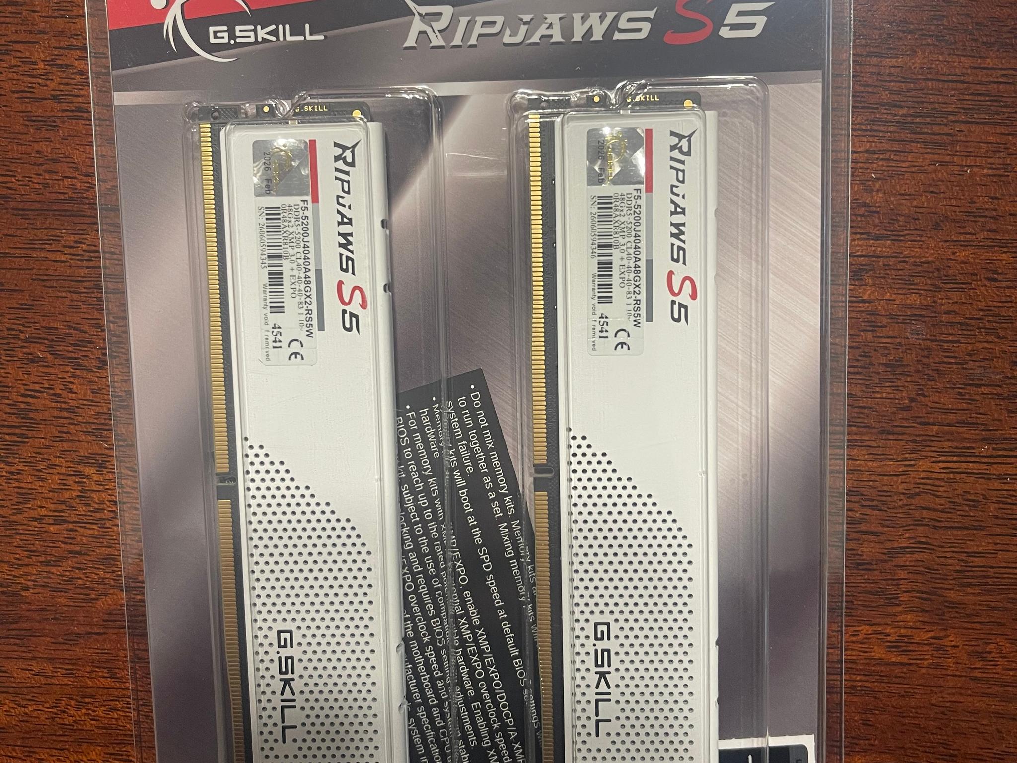G.Skill Ripjaws S5 96GB DDR5 5200MHz