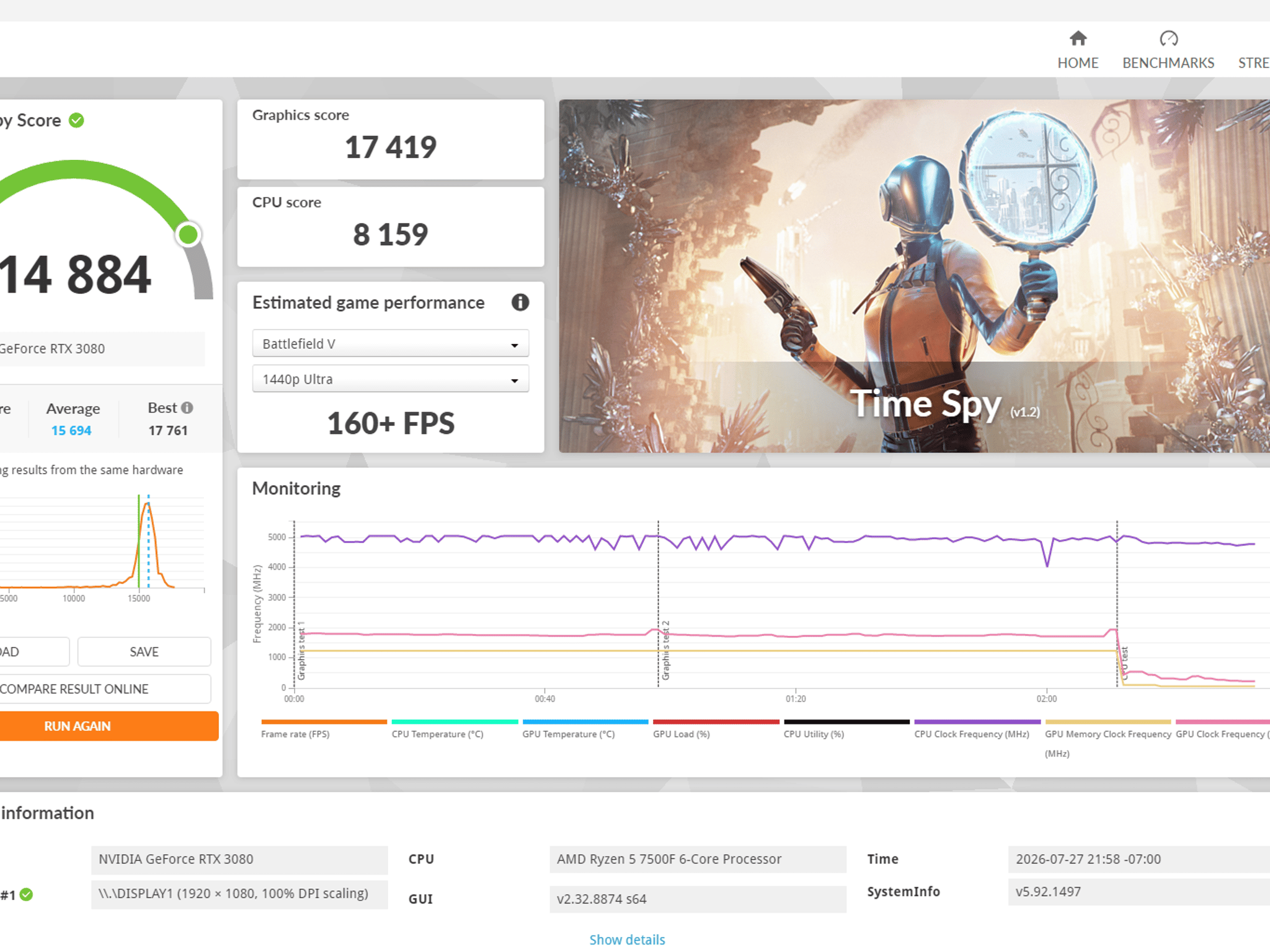 1440p Gaming PC | Ryzen 5 7500F | RTX 3080 | 16gb ddr5 | 1tb SSD Gaming PC