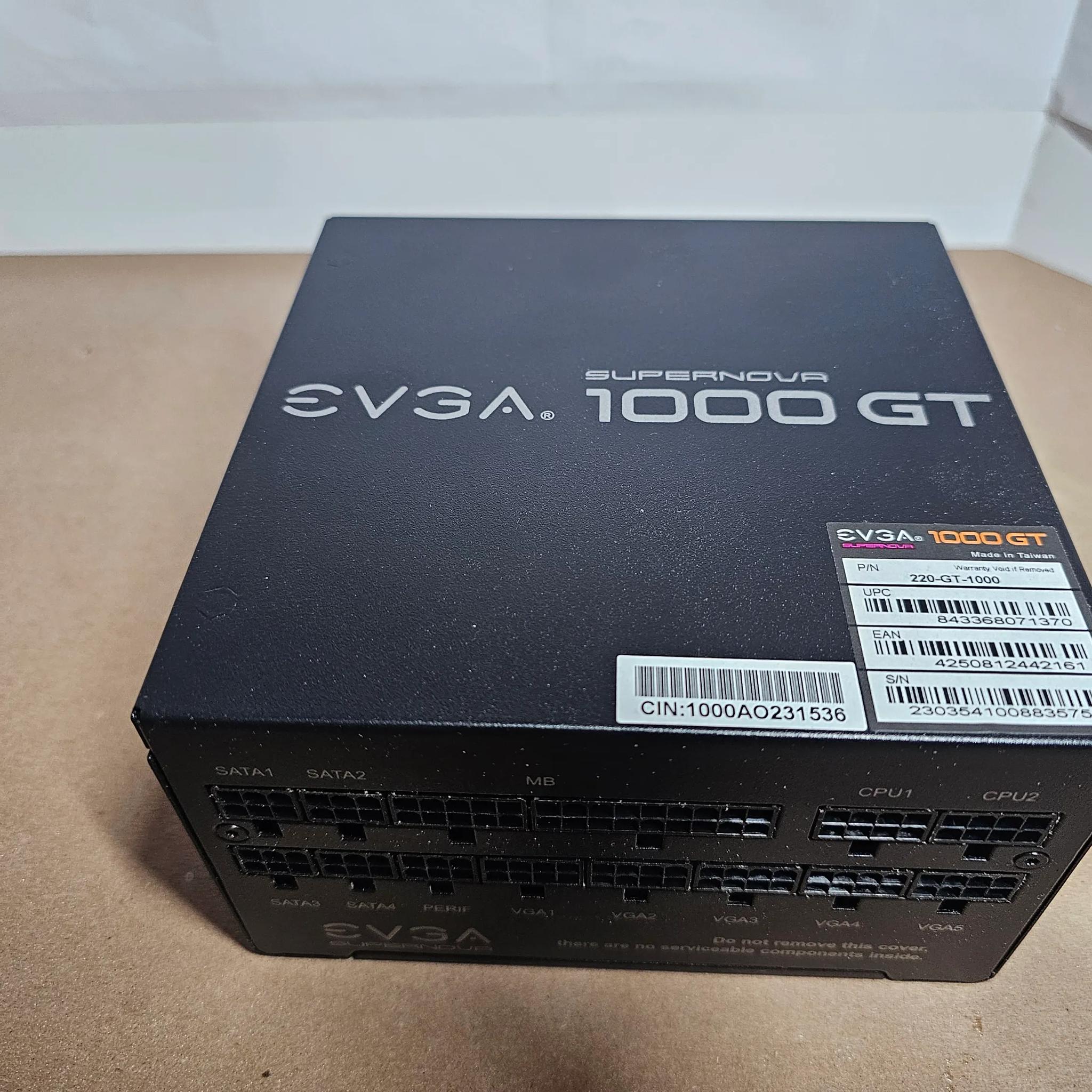 EVGA SuperNOVA 1000 GT Power Supply (1000W, 80+ Gold, Fully Modular, ATX 3.0)