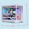 Black Tempered Glass ARGB Fish Tank MATX PC Case