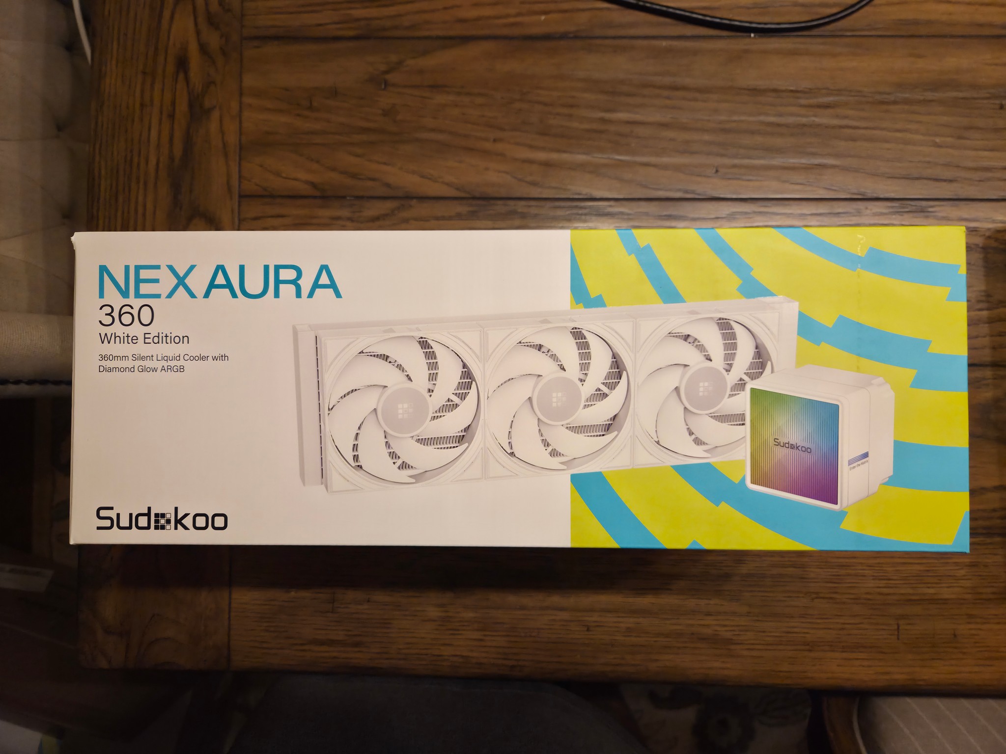 SUDOKOO NEXAURA 360 White Liquid CPU Cooler: 360mm AIO CPU Cooler with PWM Pump & ARGB Pump Head