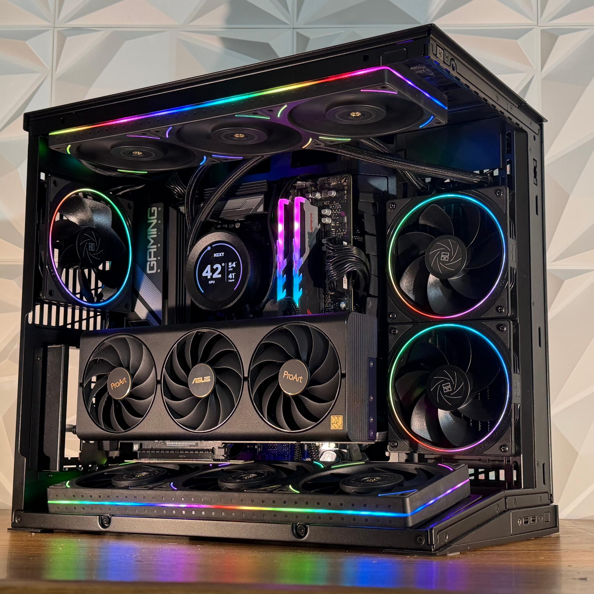 ⚡🌑Ryzen 7 9800X3D + RTX 4080 SUPER | 32GB DDR5 | 1TB Gen4 NVMe | Windows 11 Pro ⚡🌑"OBSIDIAN NOVA"