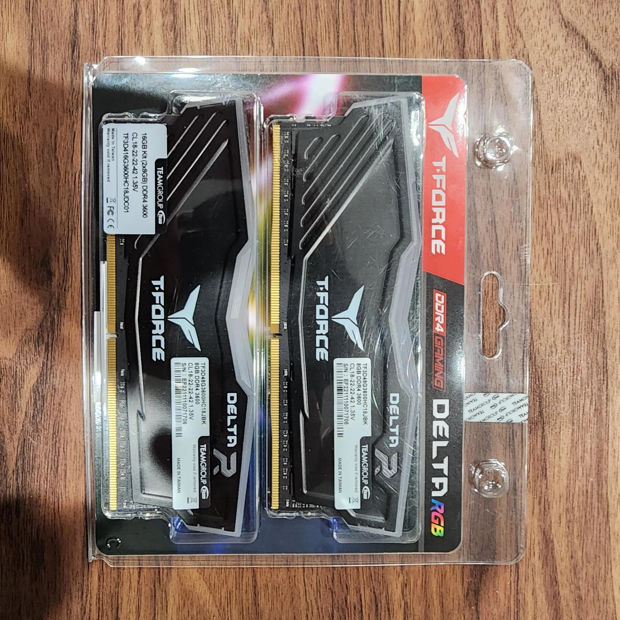 Team T-Force Delta RGB 8 GB (2 x 8 GB) DDR4-3600 CL18 Memory(Brand New)