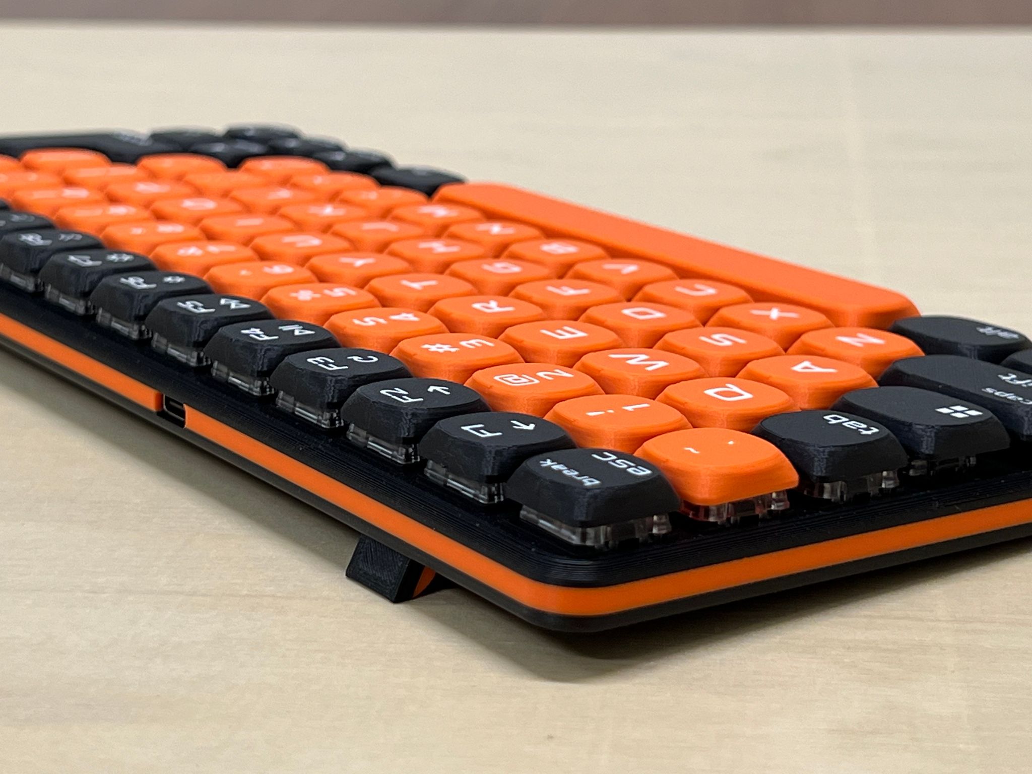 Low Profile 74-key Wired Mechanical Keyboard • Hot Swappable, Hand Assembled, Gaming, Travel, USB-C