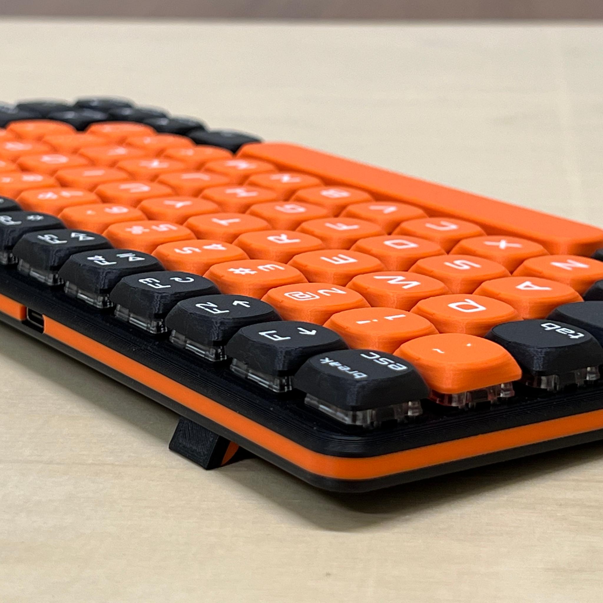 Low Profile 74-key Wired Mechanical Keyboard • Hot Swappable, Hand Assembled, Gaming, Travel, USB-C