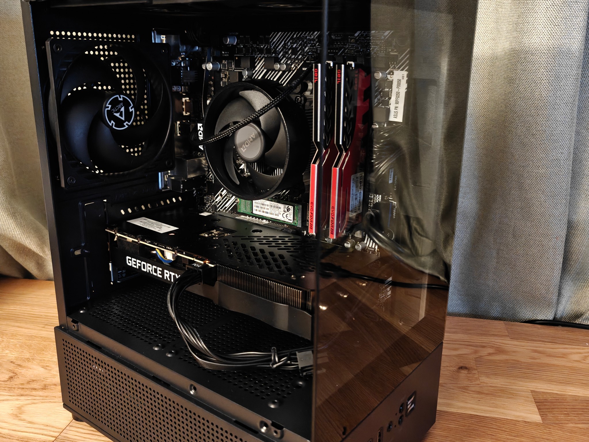 Compact, Efficient Gaming PC - NVIDIA 3060 12GB, Ryzen 5 5500, B550M-K w/Wifi Adapter, 32GB DDR4 RAM