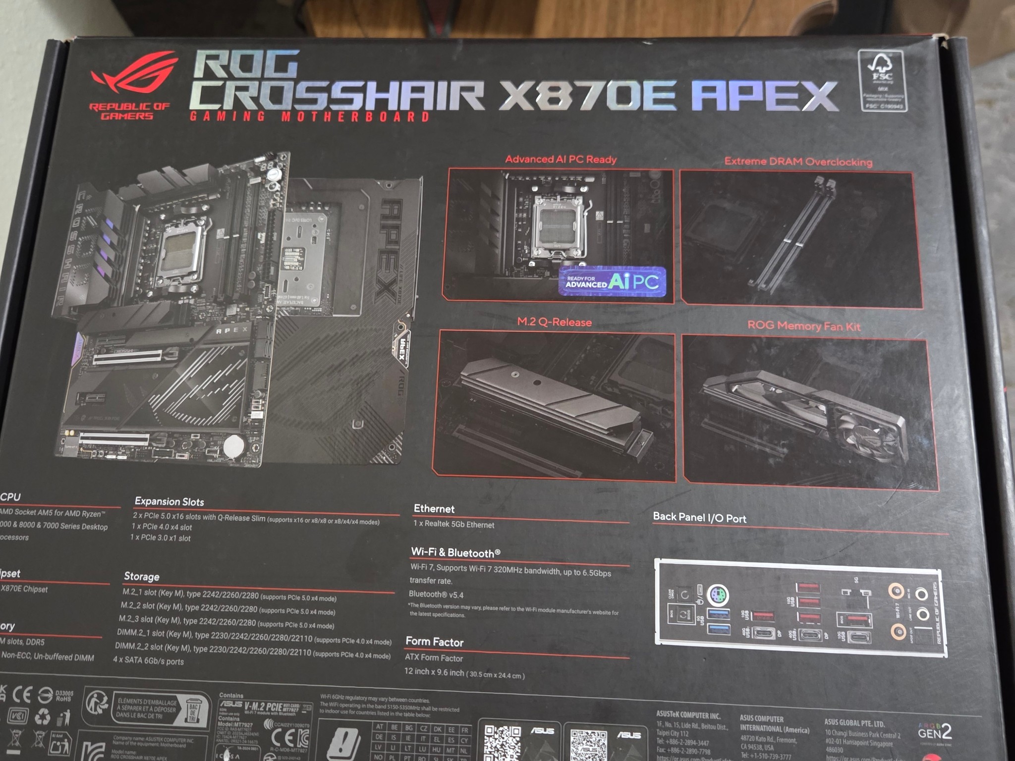 ASUS ROG Crosshair X870E APEX AM5 Motherboard