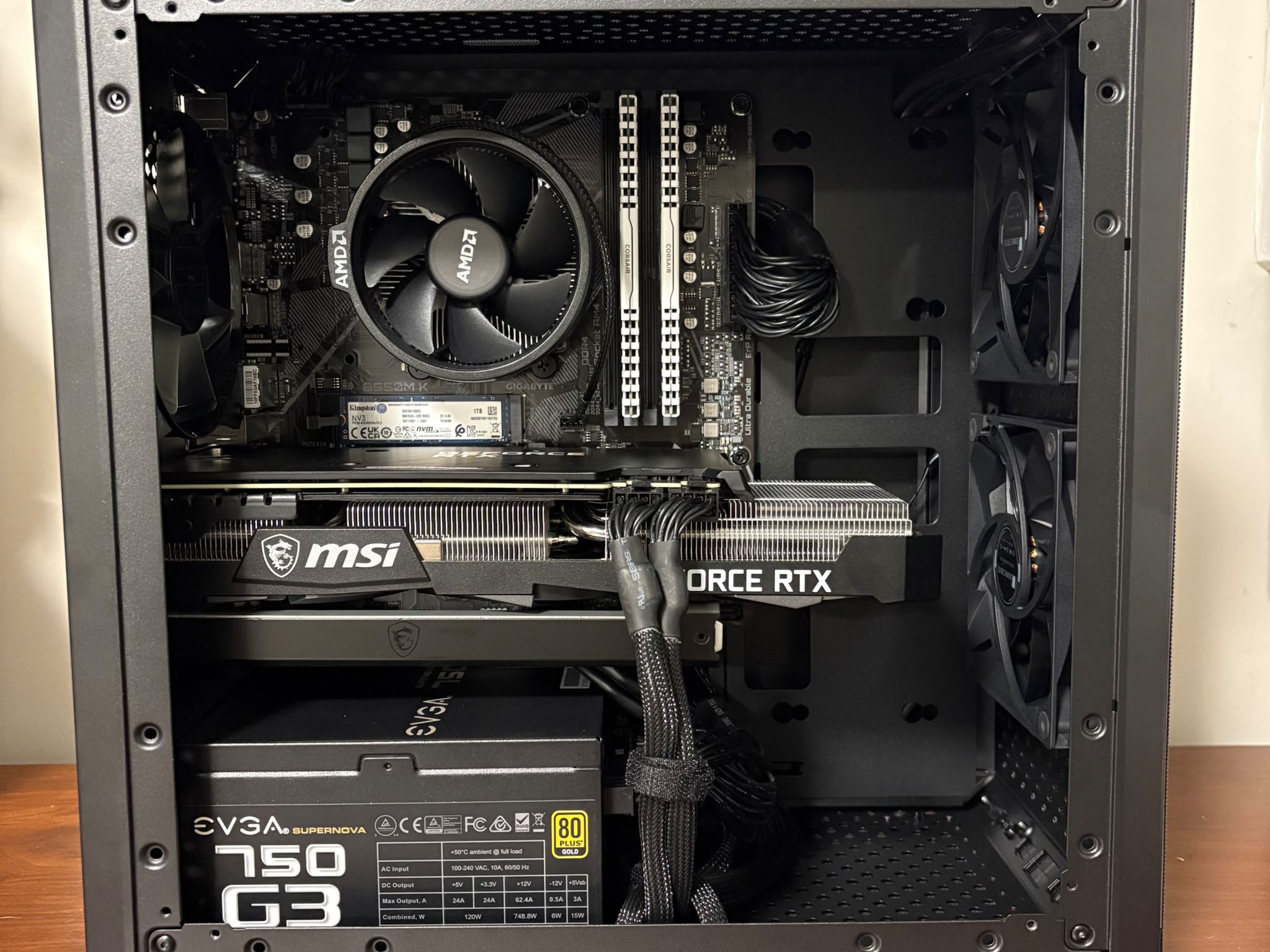 RTX 3070 | Ryzen 5 3600 | 16GB DDR4 | 1 TB SSD | 750W PSU | 3x 120mm Fan | mATX Case