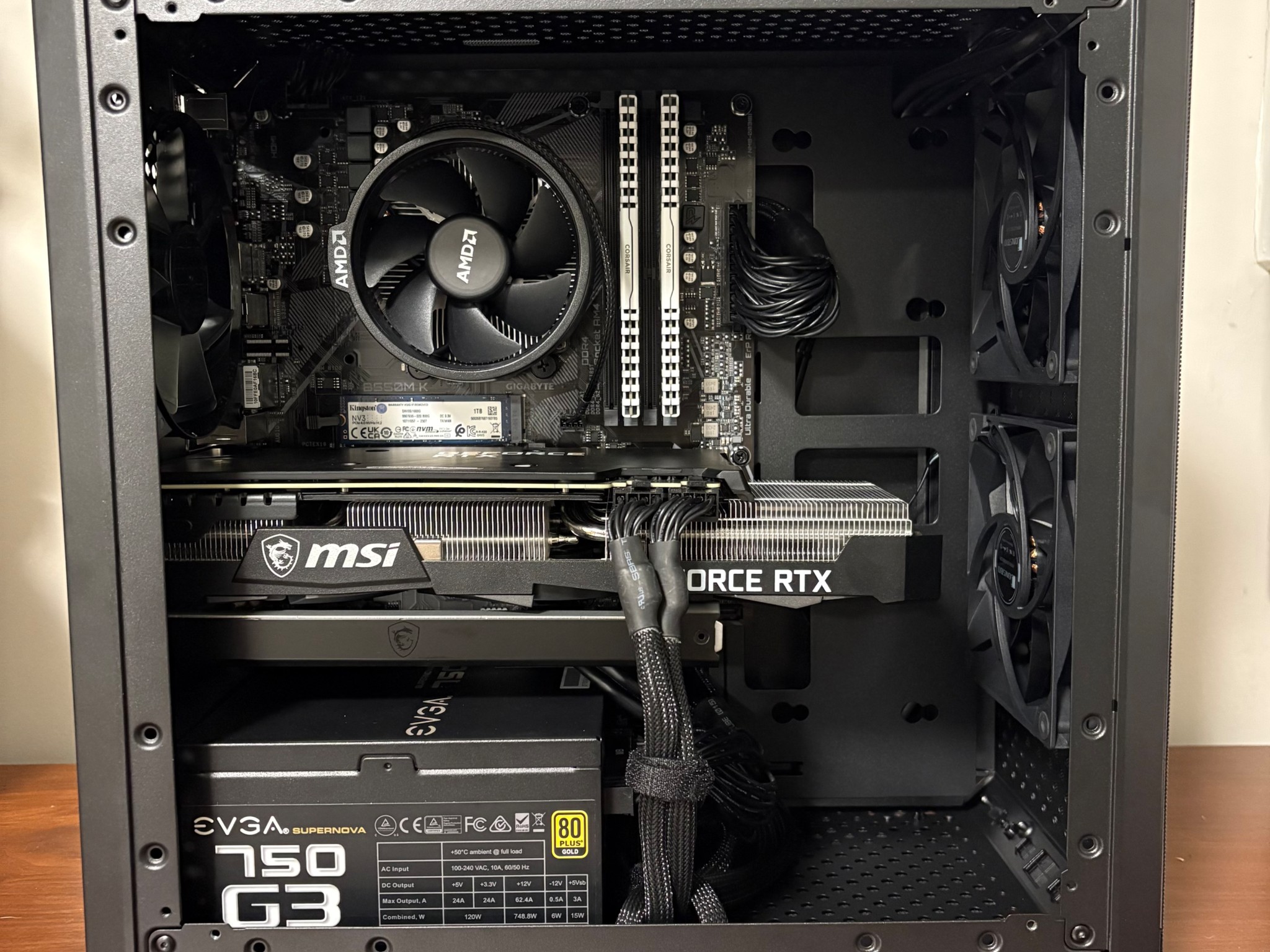 RTX 3070 | Ryzen 5 3600 | 16GB DDR4 | 1 TB SSD | 750W PSU | 3x 120mm Fan | mATX Case