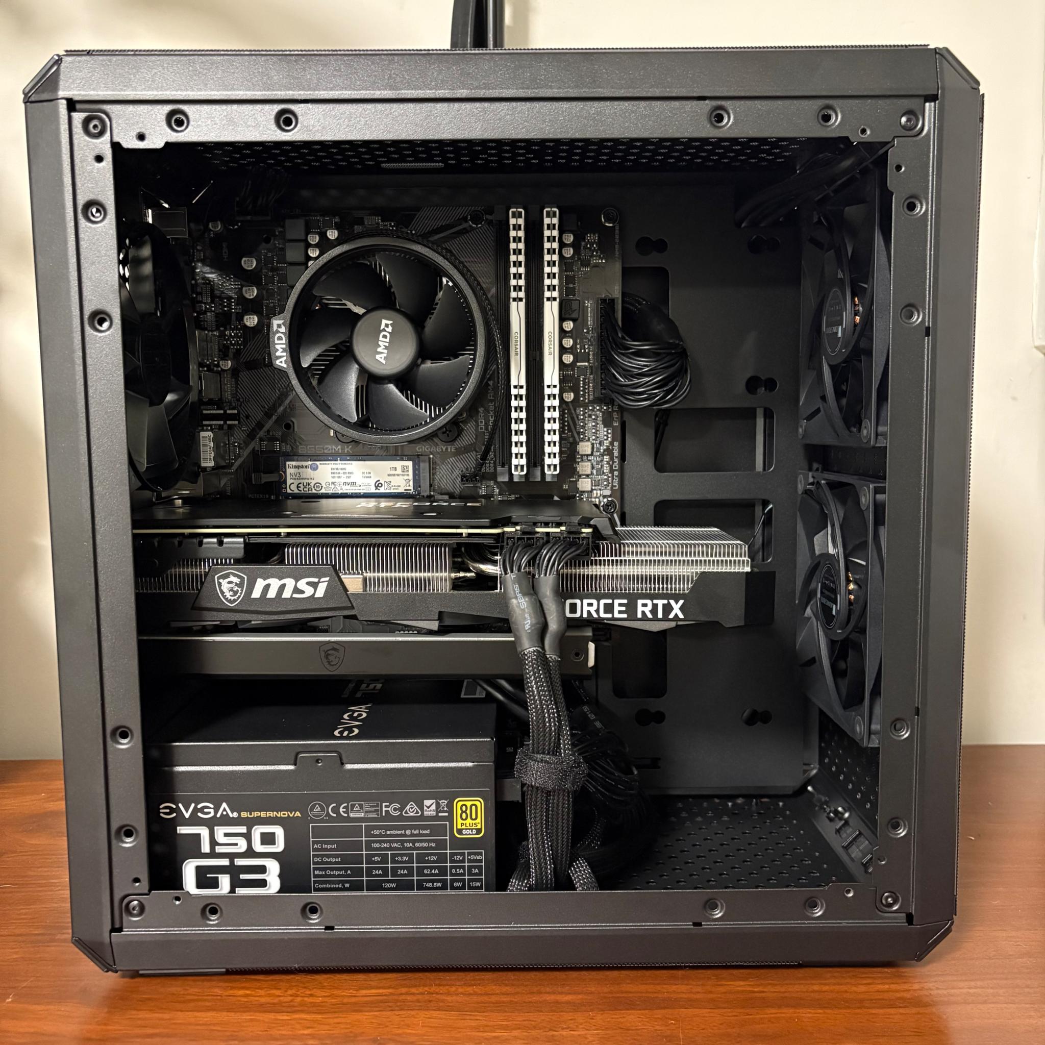 RTX 3070 | Ryzen 5 3600 | 16GB DDR4 | 1 TB SSD | 750W PSU | 3x 120mm Fan | mATX Case