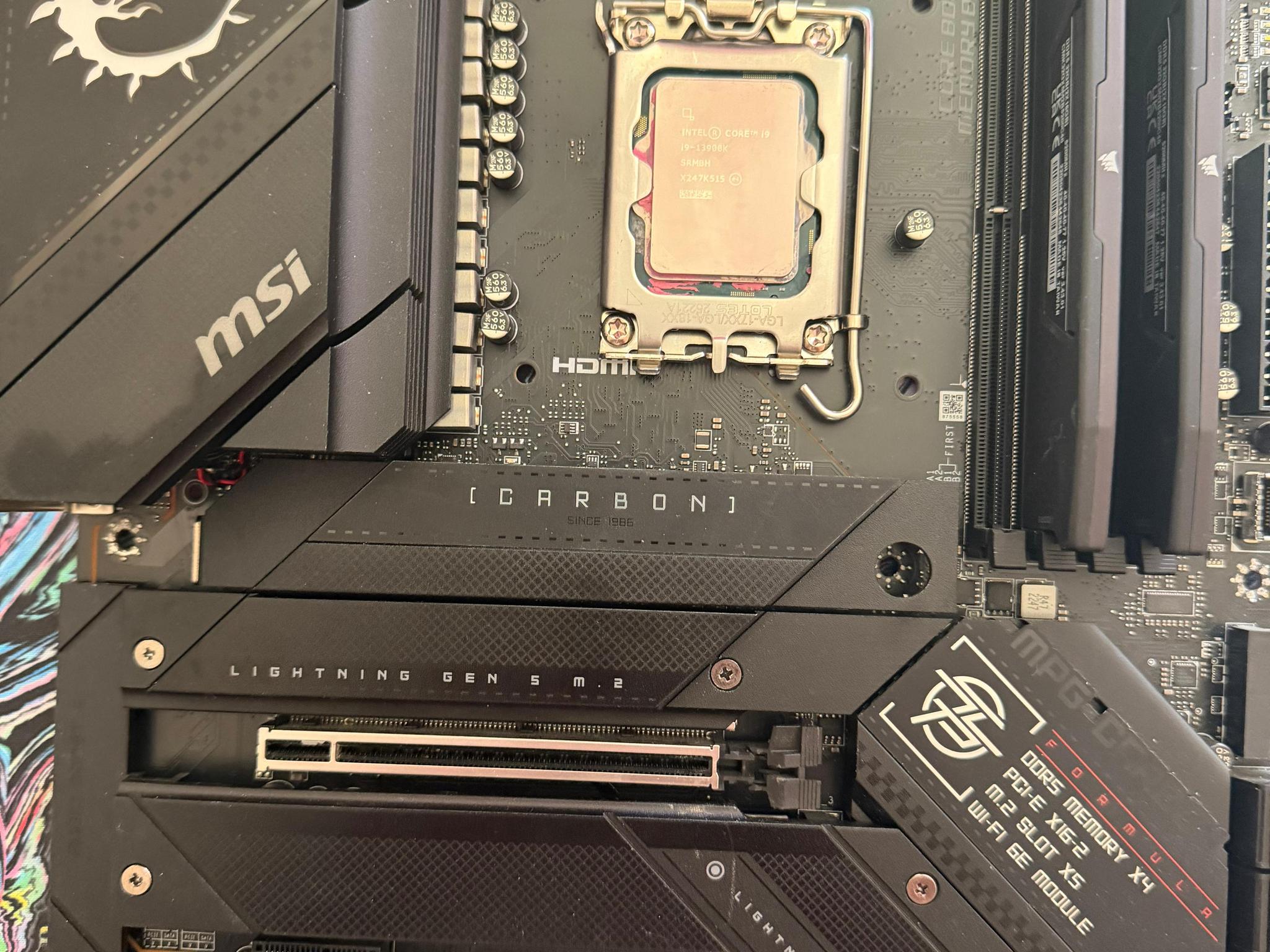Core I9 13900K with MSI Z790 Carbon and 32GB DDR5 RAM