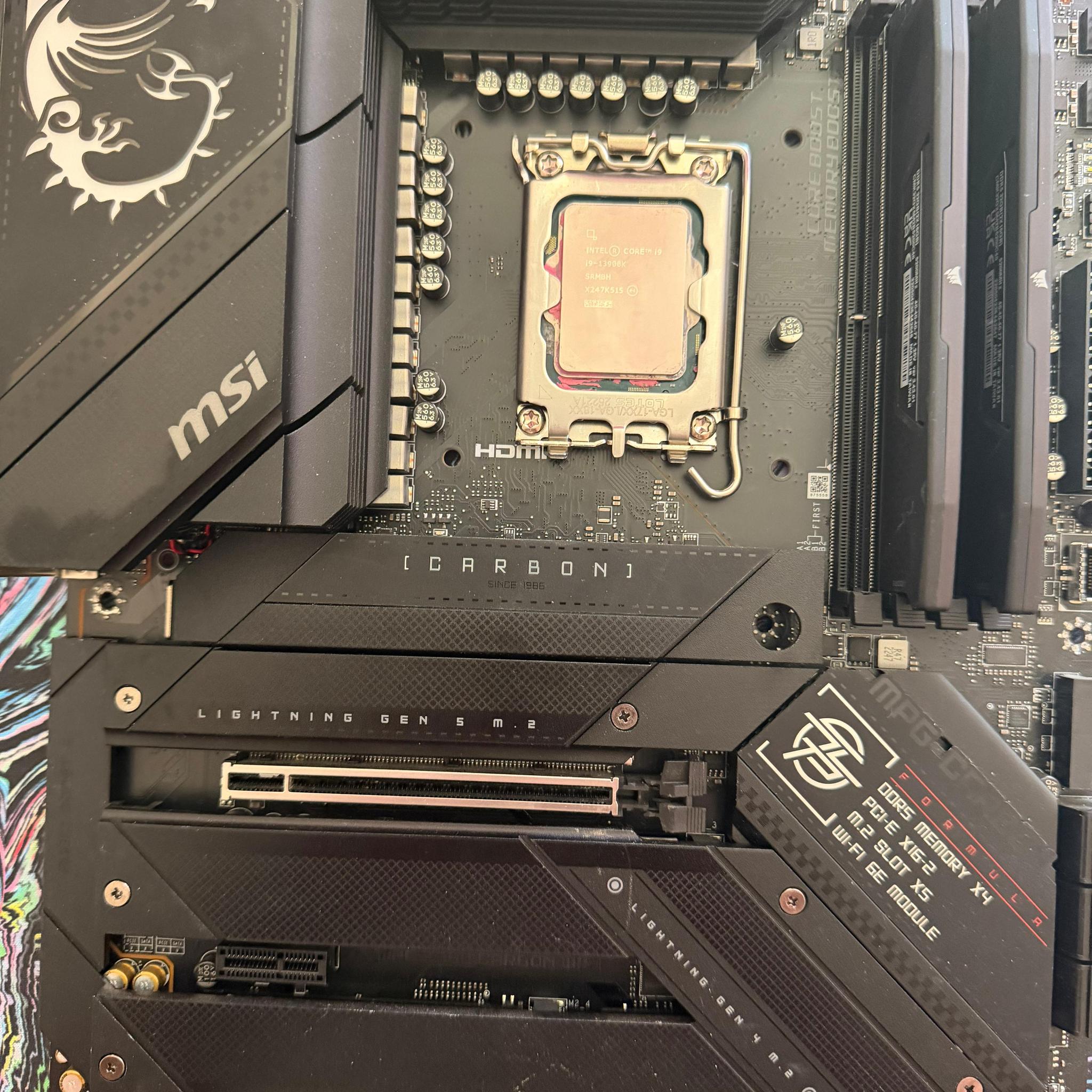 Core I9 13900K with MSI Z790 Carbon and 32GB DDR5 RAM