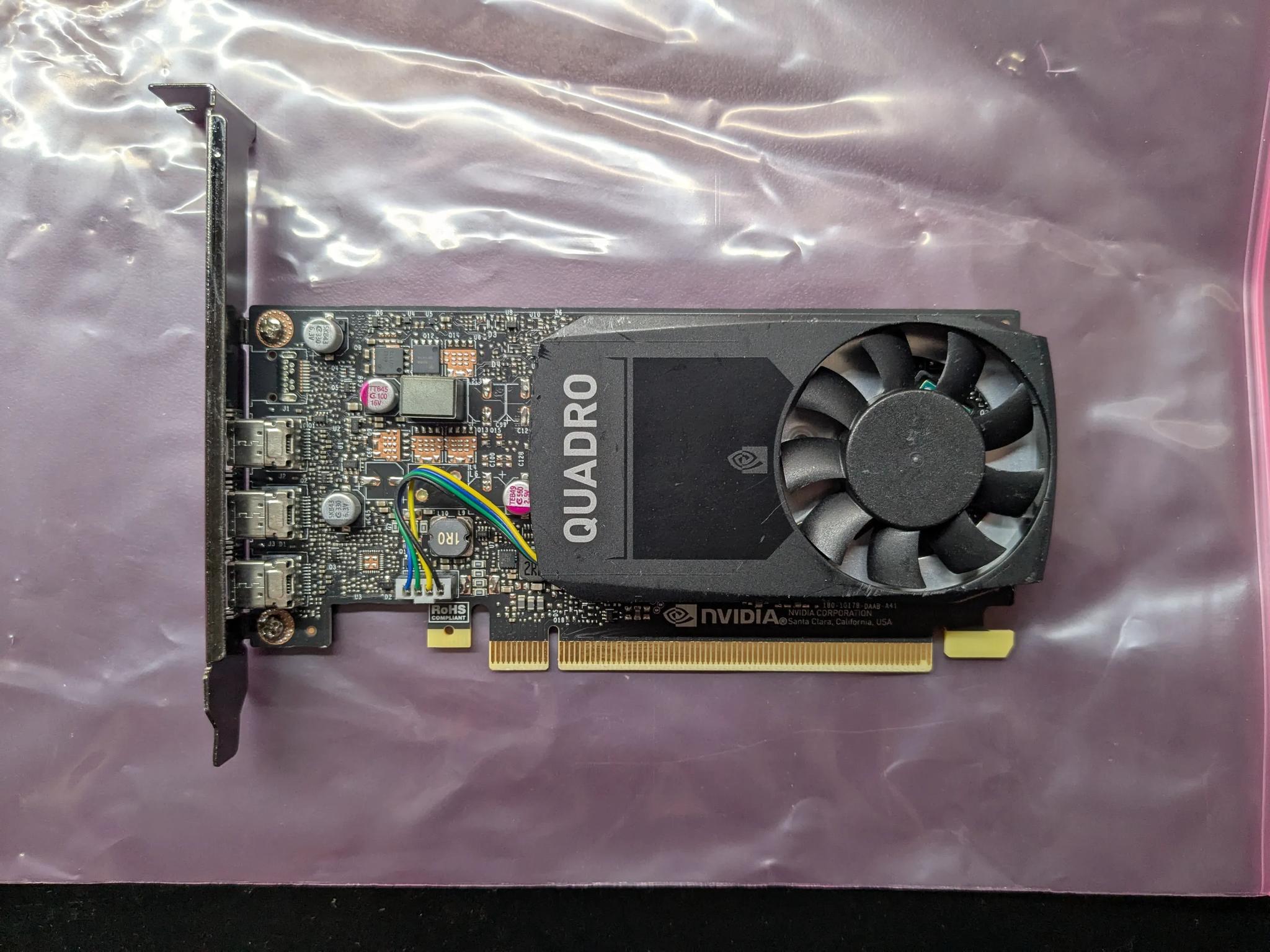 Nvidia Quadro P400 - Tested - 2GB, 3x Mini DP, 30W TDP