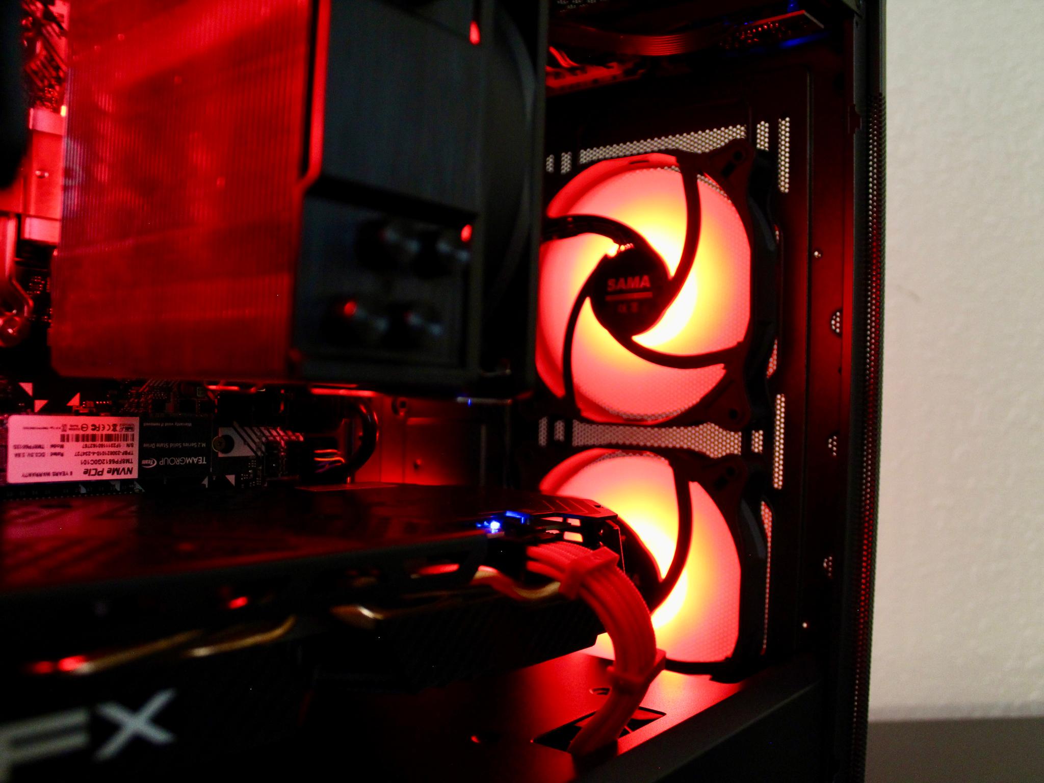 Dark Crimson! Awesome Gaming PC | Ryzen 5 2600 | XFX 580 8GB | 16GB DDR4 | 512GB M.2 | W11 + WiFi |
