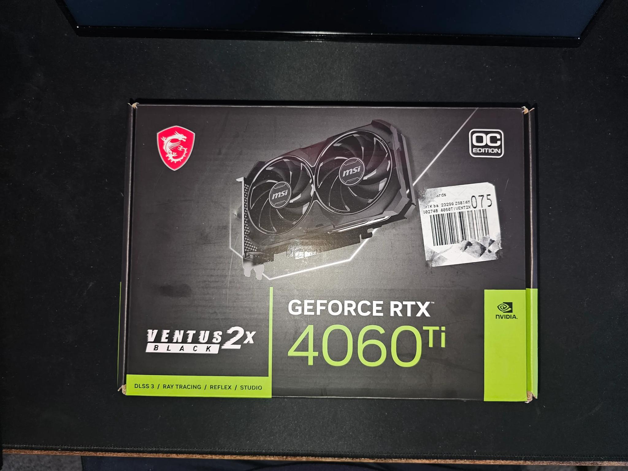 MSI GeForce RTX™ 4060 Ti VENTUS 2X BLACK 16GB OC