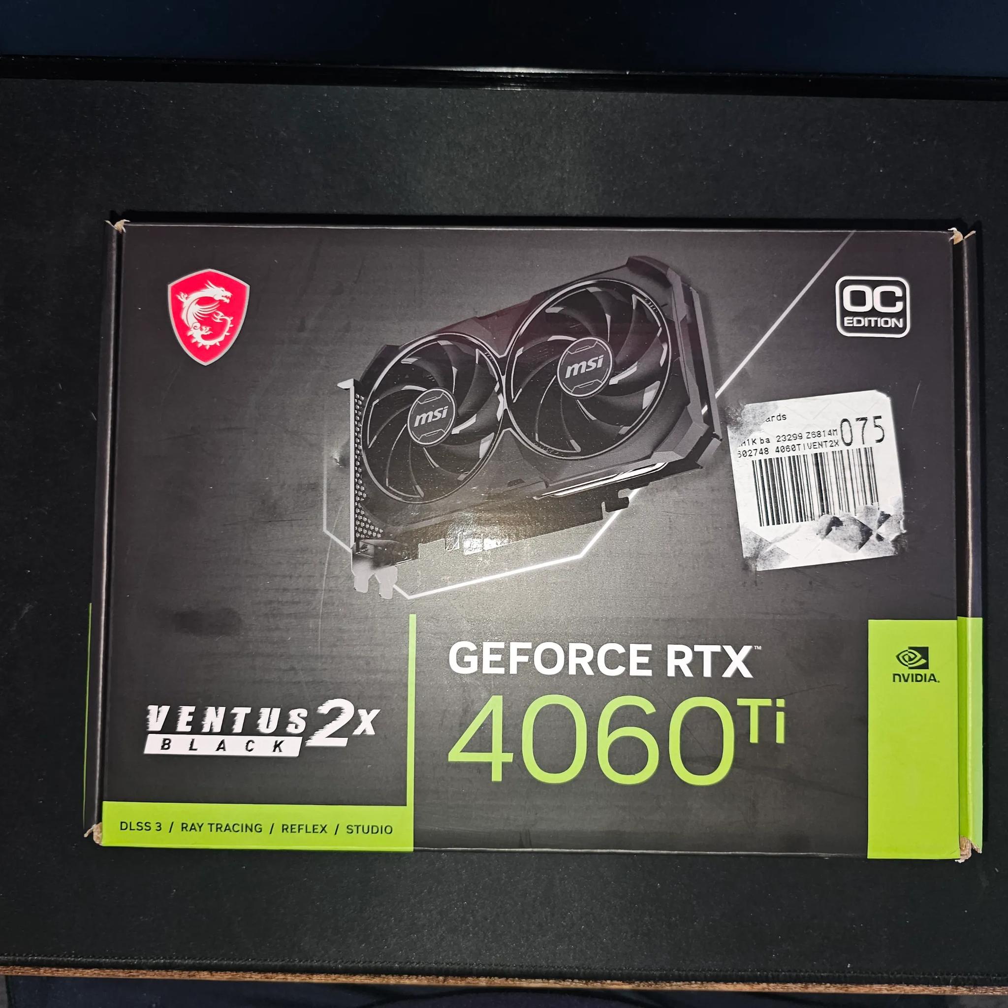 MSI GeForce RTX™ 4060 Ti VENTUS 2X BLACK 16GB OC