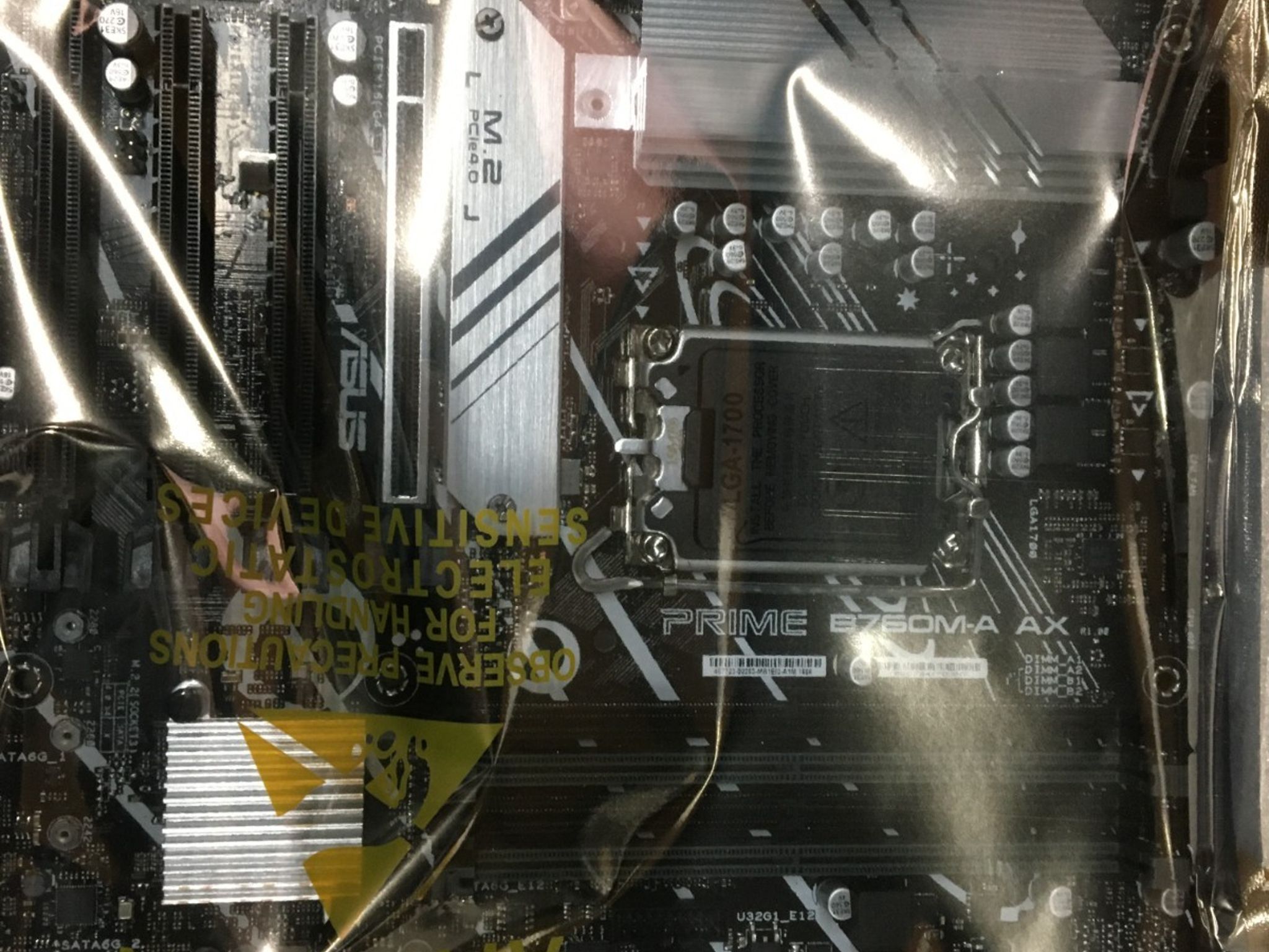 ASUS PRIME B760M-A AX Motherboard Intel LGA1700 MicroATX DDR5 WiFi  no IO shield