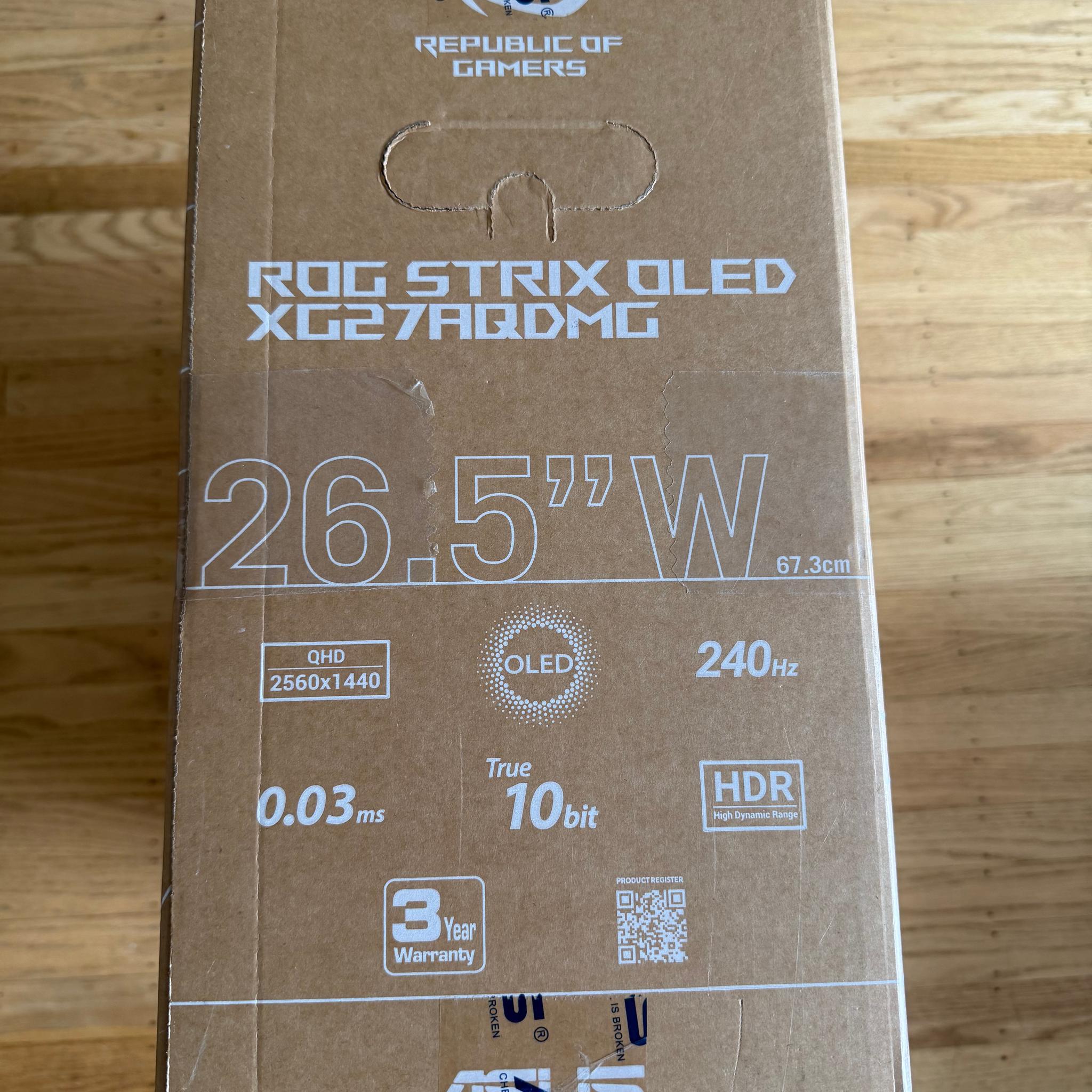 ASUS ROG Strix 27” 1440P OLED Gaming Monitor
