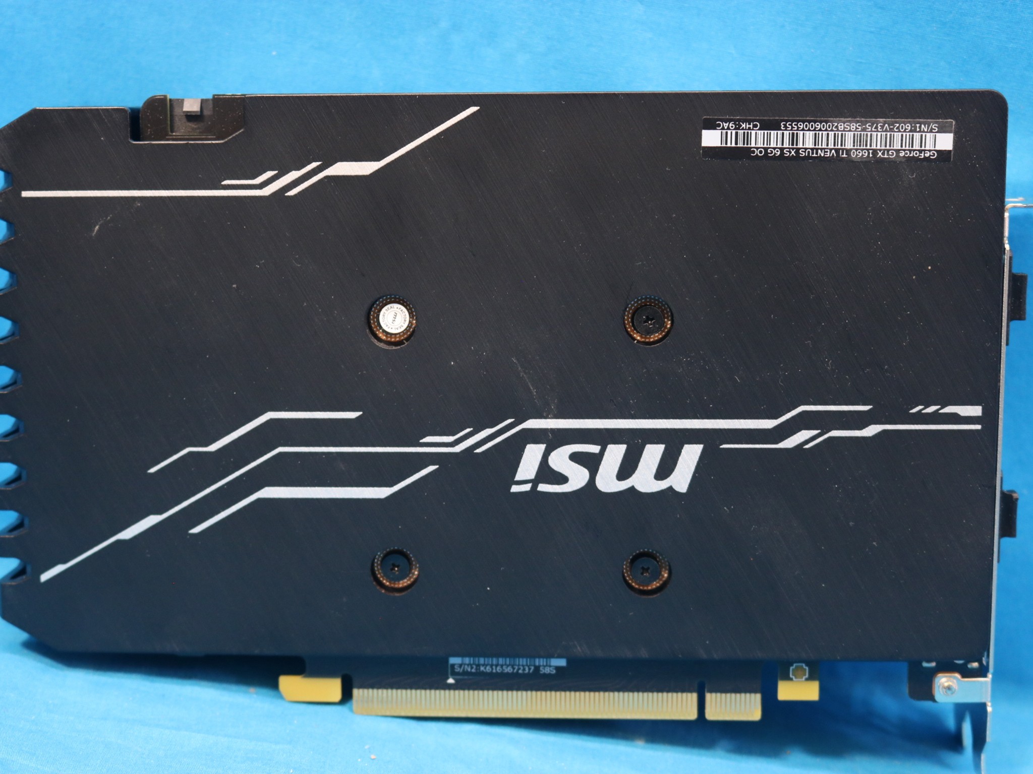 MSI NVIDIA GeForce GTX 1660 Ti Ventus XS 6G OC 6GB GDDR6 PCIe 3.0 x16 Desktop GPU MS-V375 VER: 1.2