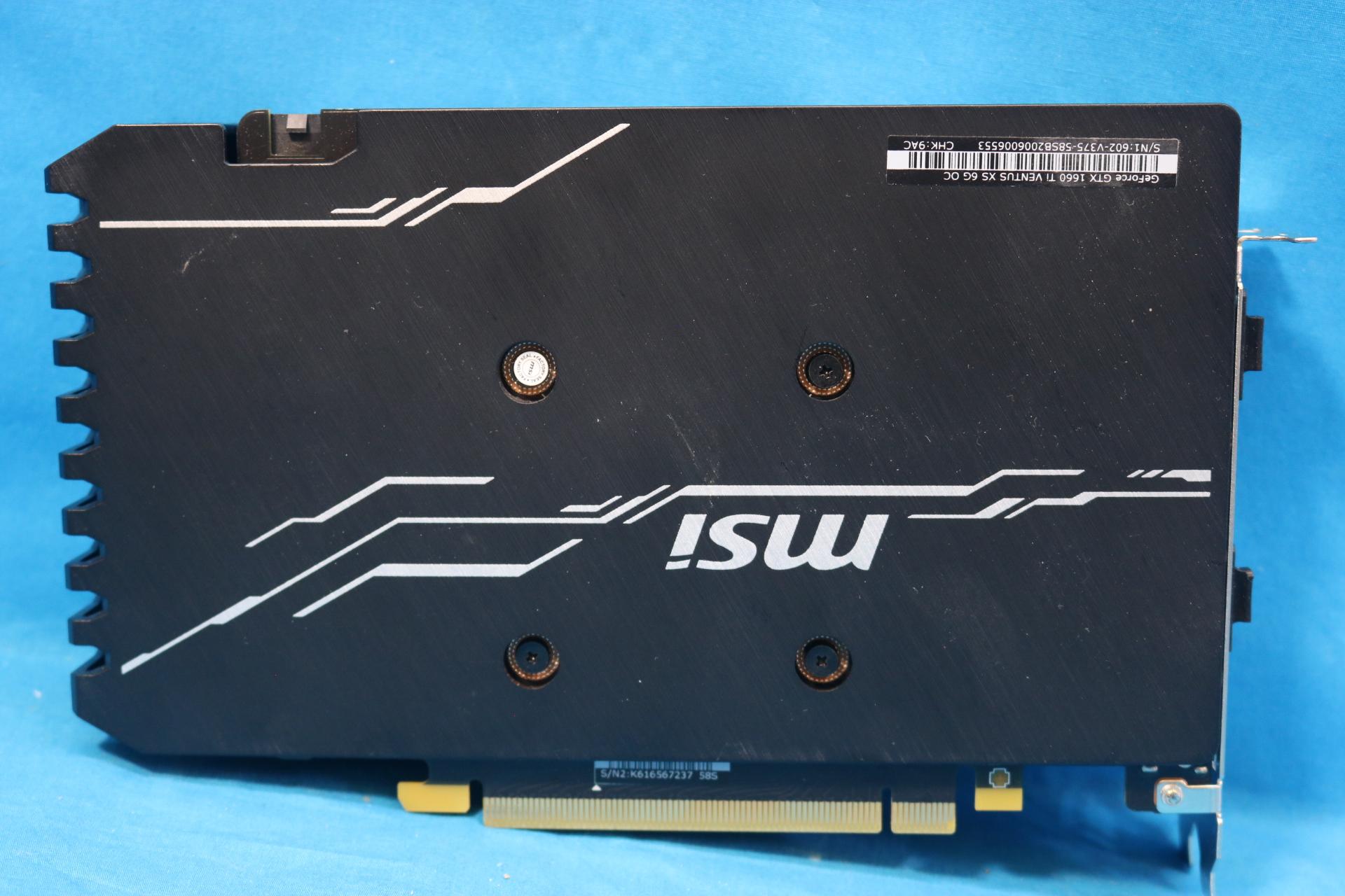 MSI NVIDIA GeForce GTX 1660 Ti Ventus XS 6G OC 6GB GDDR6 PCIe 3.0 x16 Desktop GPU MS-V375 VER: 1.2