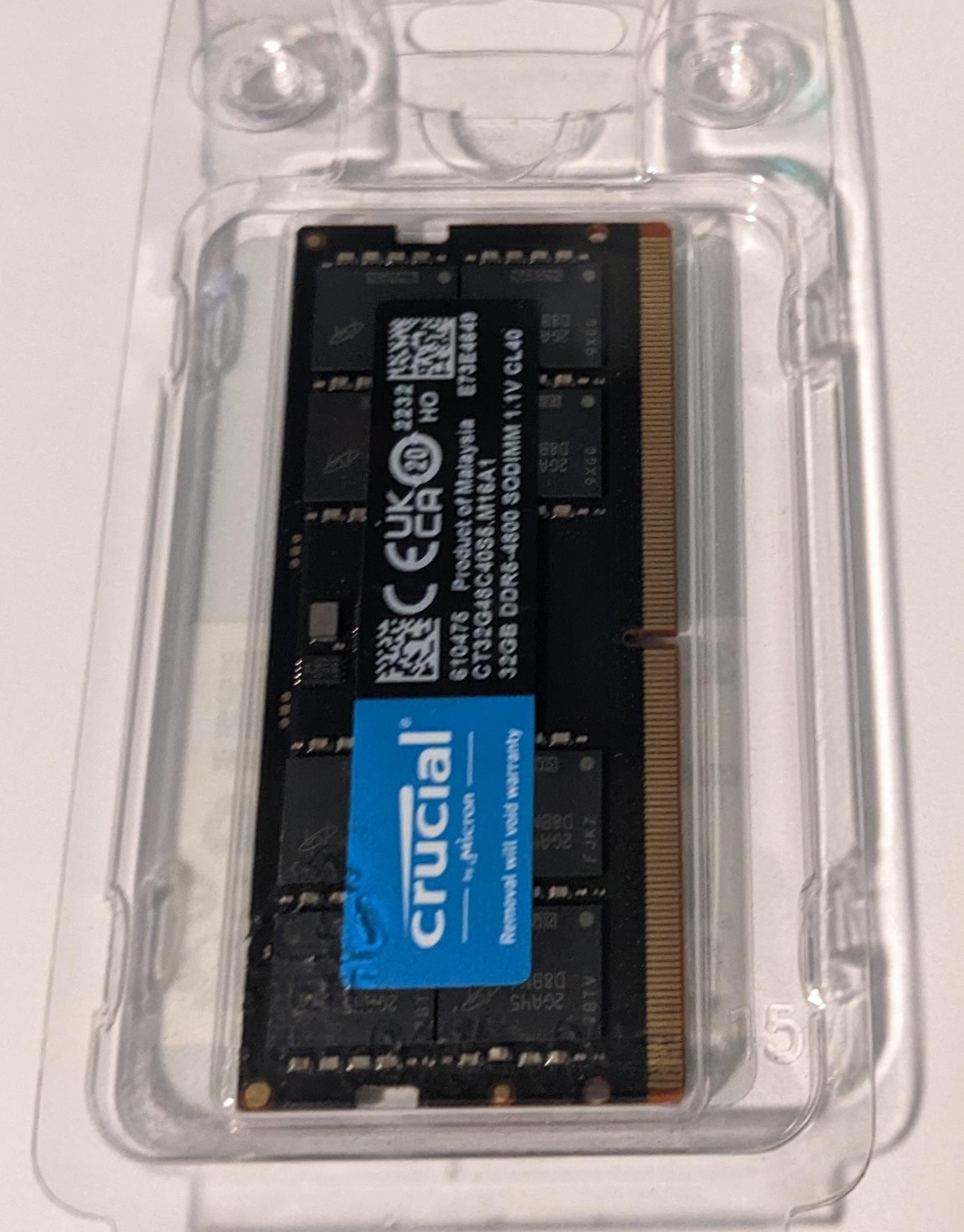 Crucial DDR5 32GB Laptop Ram CT32G48C40S5