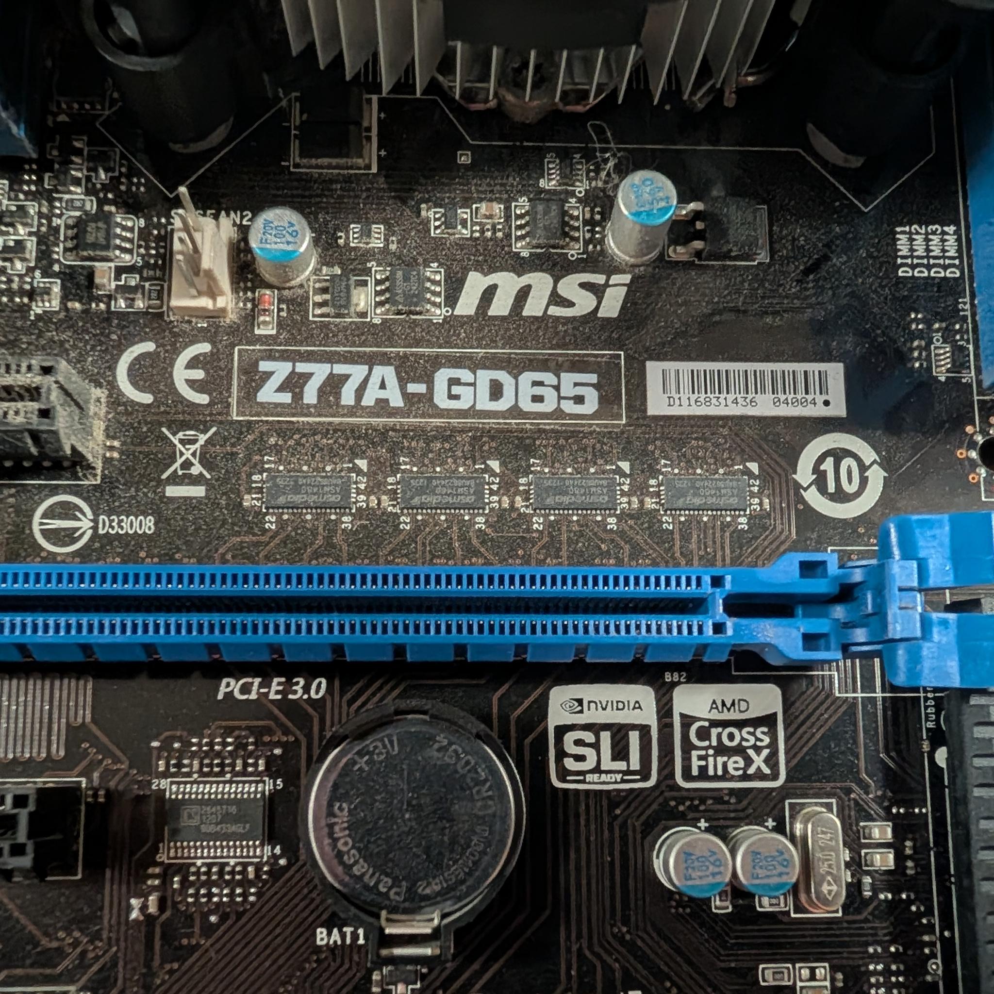 Gigabyte Z77 + Core i5 3570K + 16GB Ram + 650ti + 500GB HDD