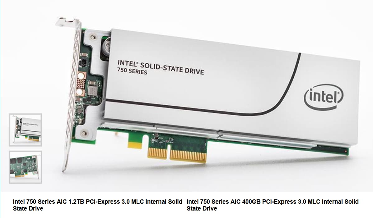 NEW Intel 750 Series Add-In Card - PCIe 3.0 x4 NVMe MLC SSD drive (400GB)