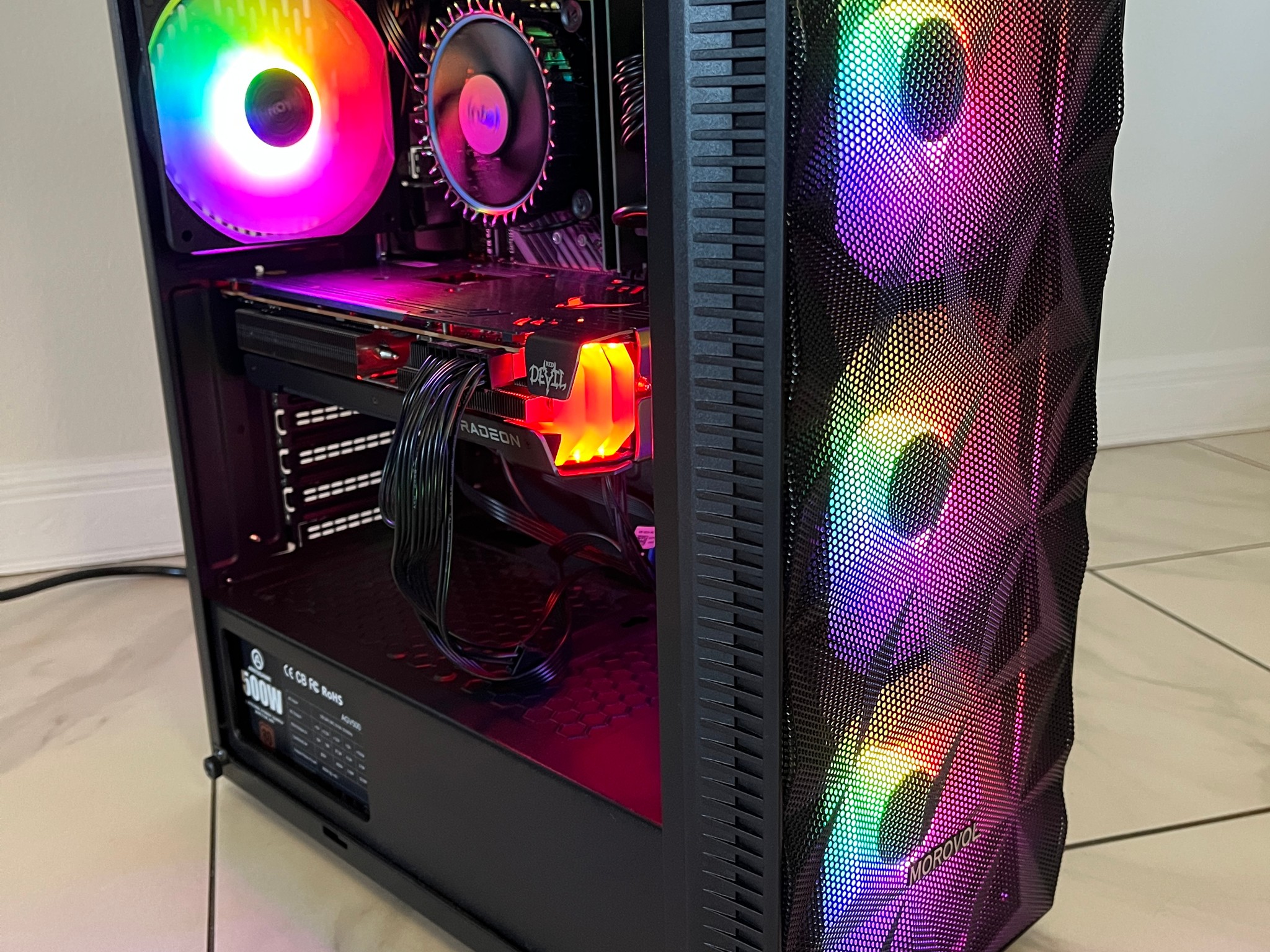 AMD RX 6600 XT, Intel Core i3-12100, 16GB RAM, 500 GB SSD, High FPS Gaming PC w/ Wi-Fi & Bluetooth