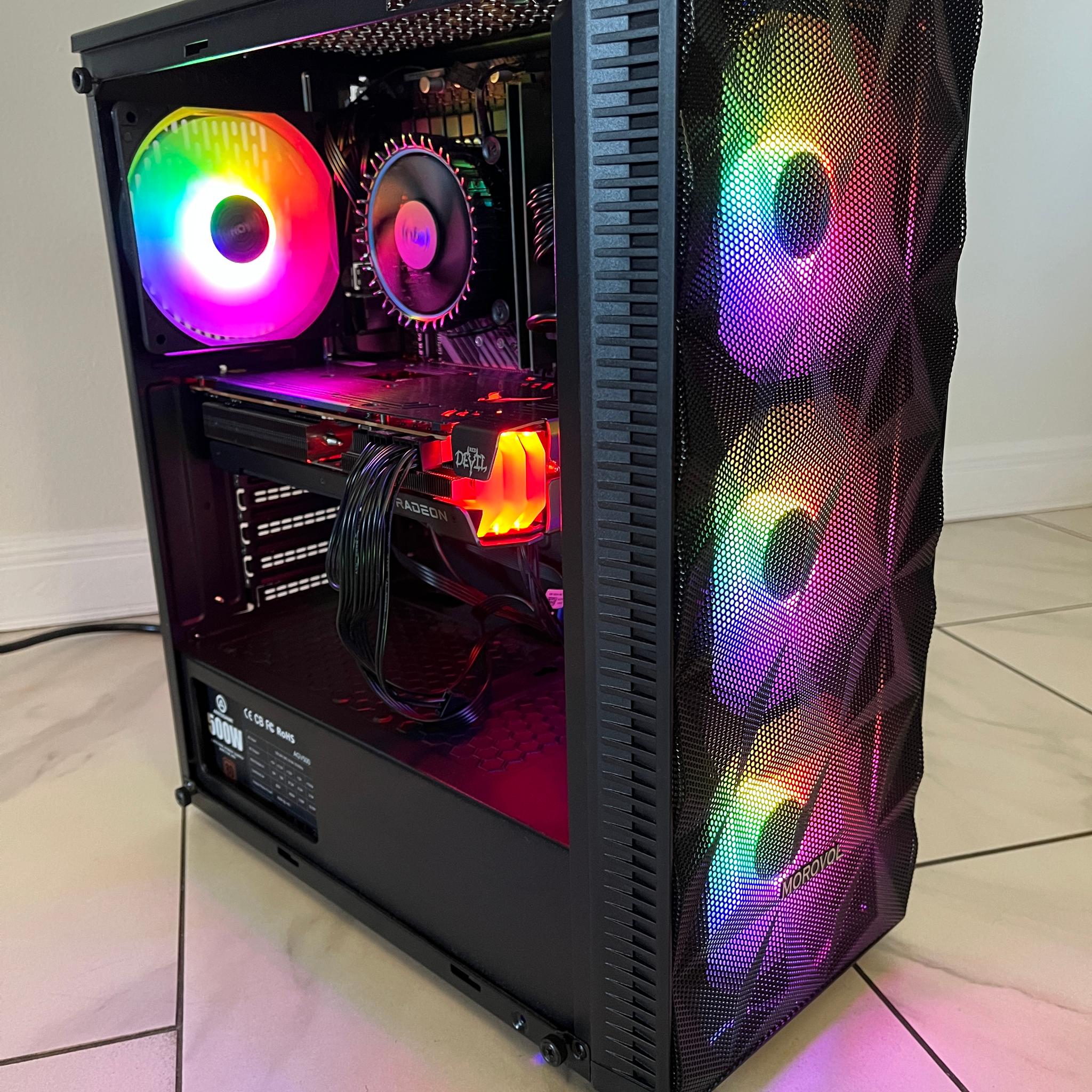 AMD RX 6600 XT, Intel Core i3-12100, 16GB RAM, 500 GB SSD, High FPS Gaming PC w/ Wi-Fi & Bluetooth